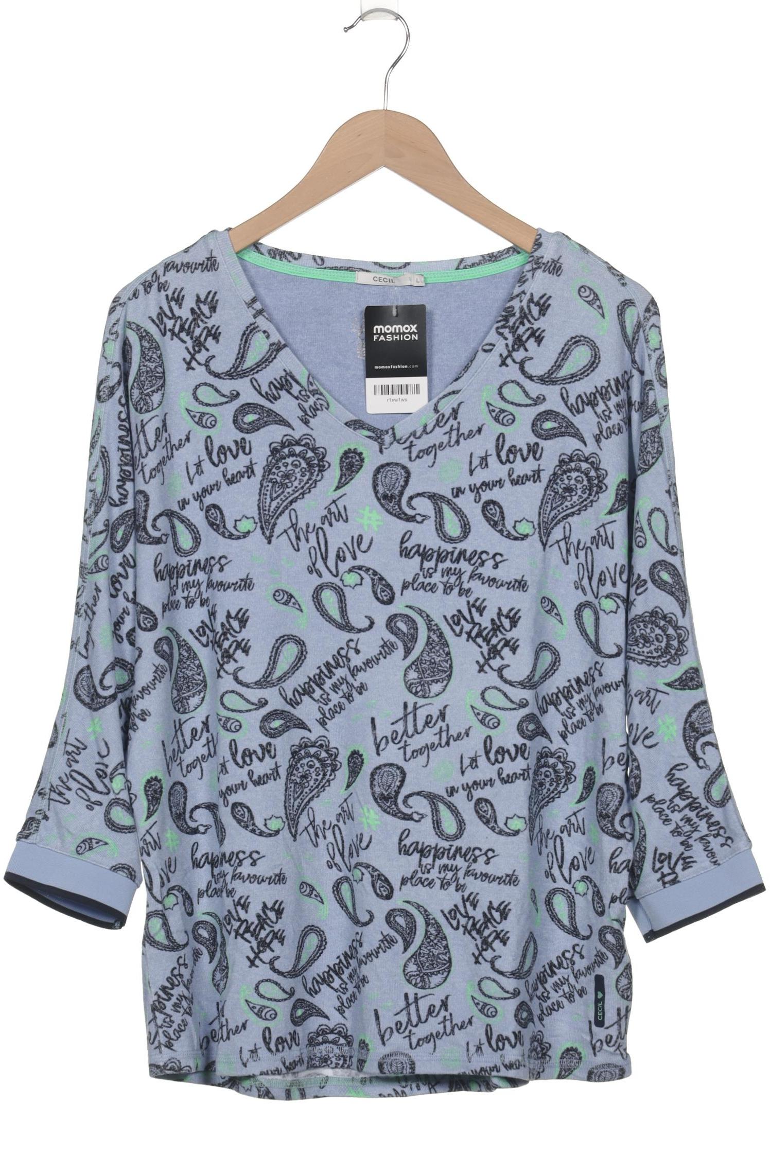 

Cecil Damen Langarmshirt, hellblau, Gr. 42