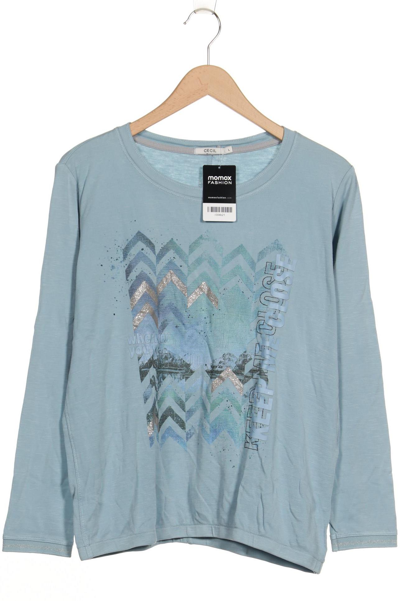 

Cecil Damen Langarmshirt, blau, Gr. 42