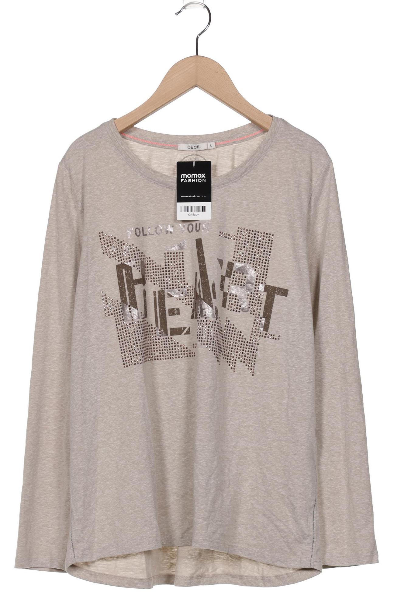 

Cecil Damen Langarmshirt, grau, Gr. 42