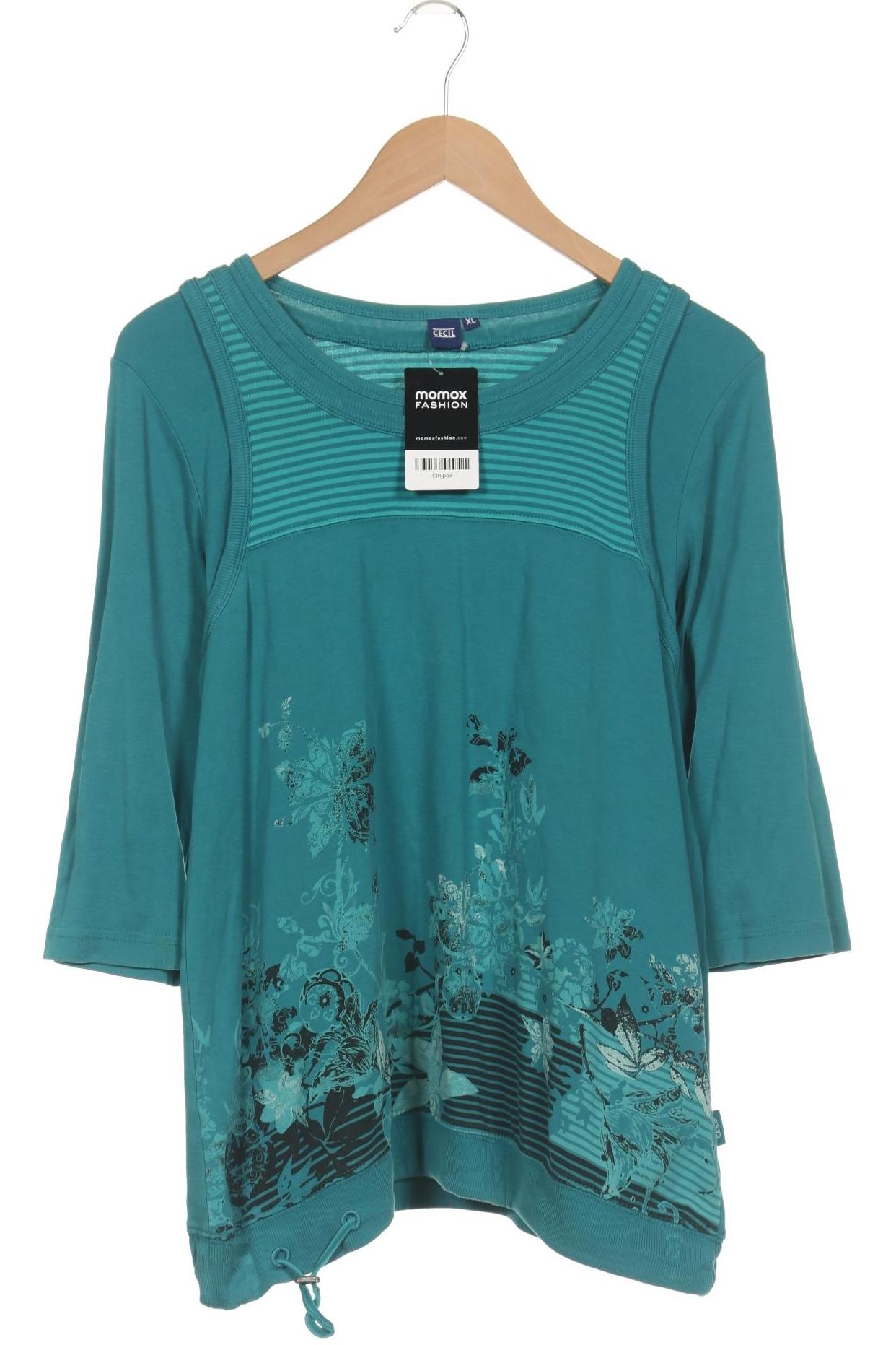 

Cecil Damen Langarmshirt, türkis, Gr. 44