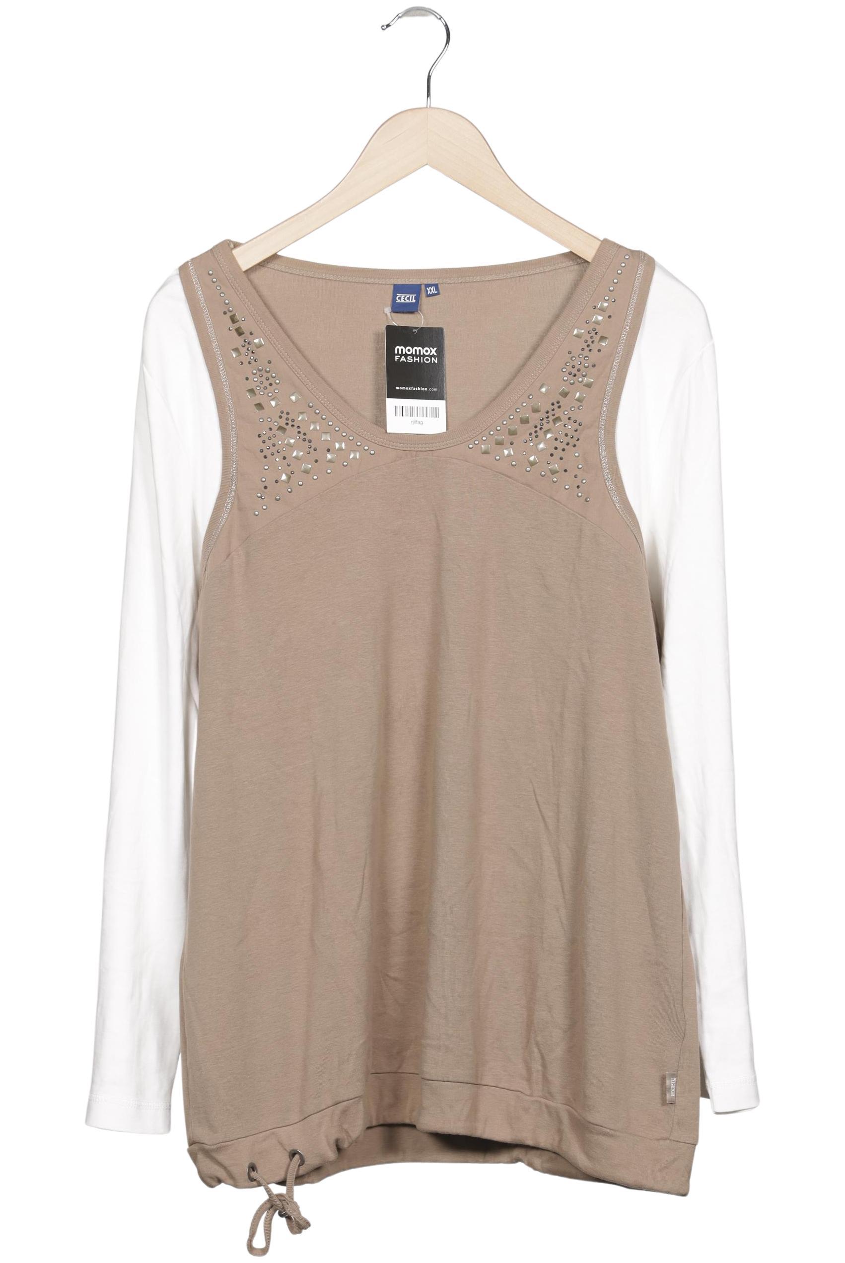 

Cecil Damen Langarmshirt, beige, Gr. 46