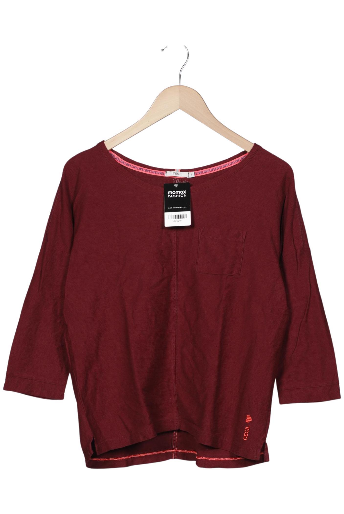 

Cecil Damen Langarmshirt, bordeaux, Gr. 36
