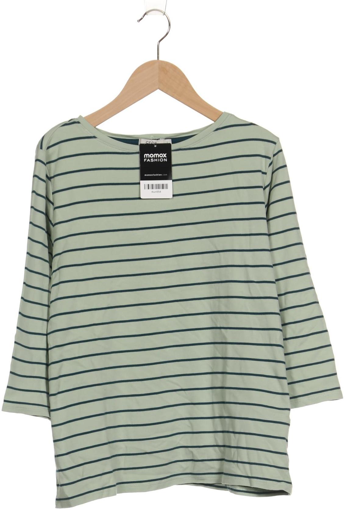 

Cecil Damen Langarmshirt, hellgrün, Gr. 42