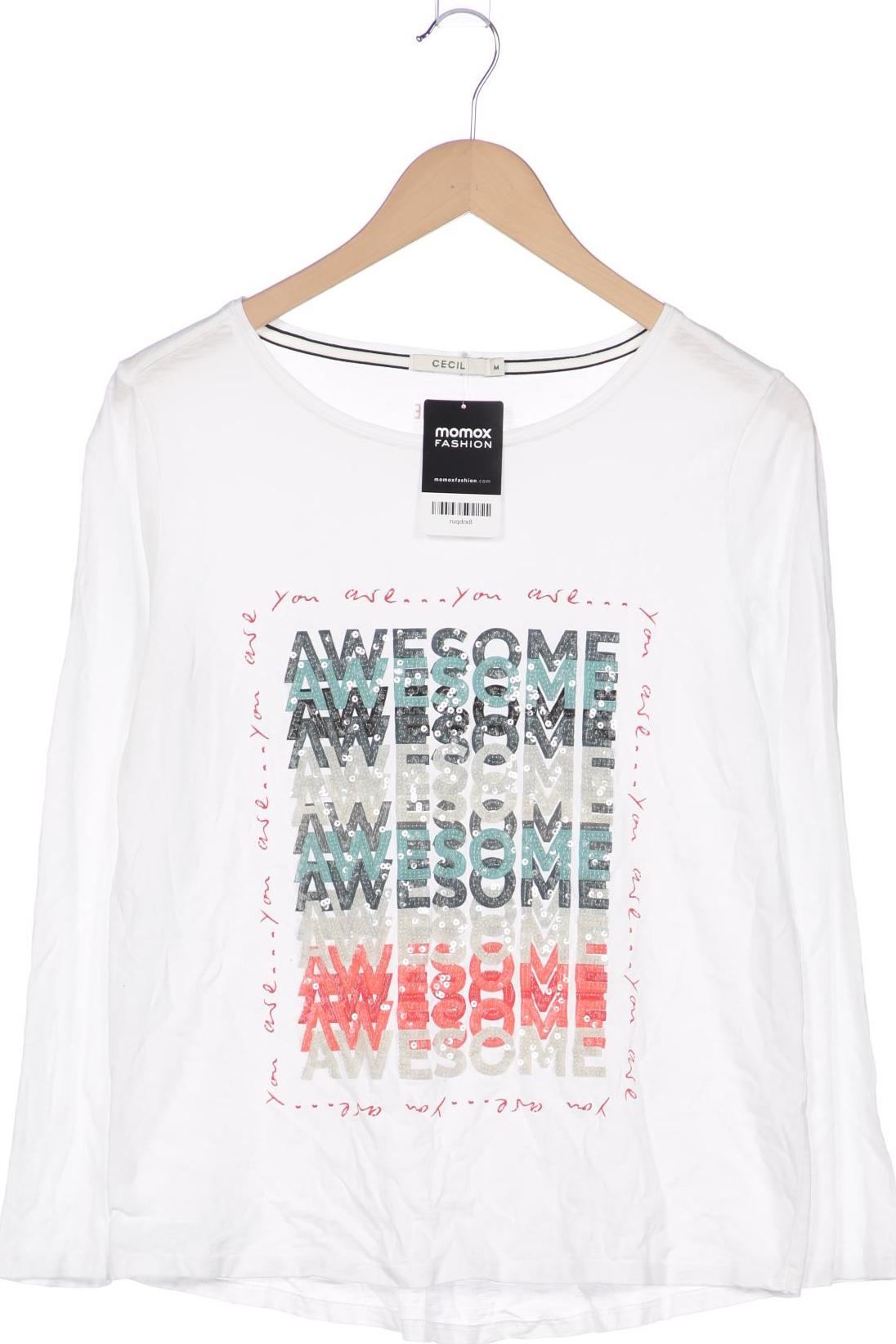 

Cecil Damen Langarmshirt, weiß, Gr. 38