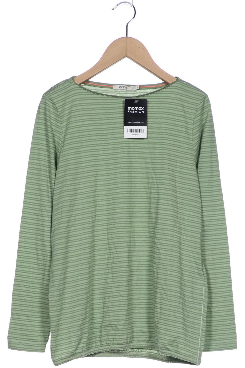 

Cecil Damen Langarmshirt, hellgrün, Gr. 34
