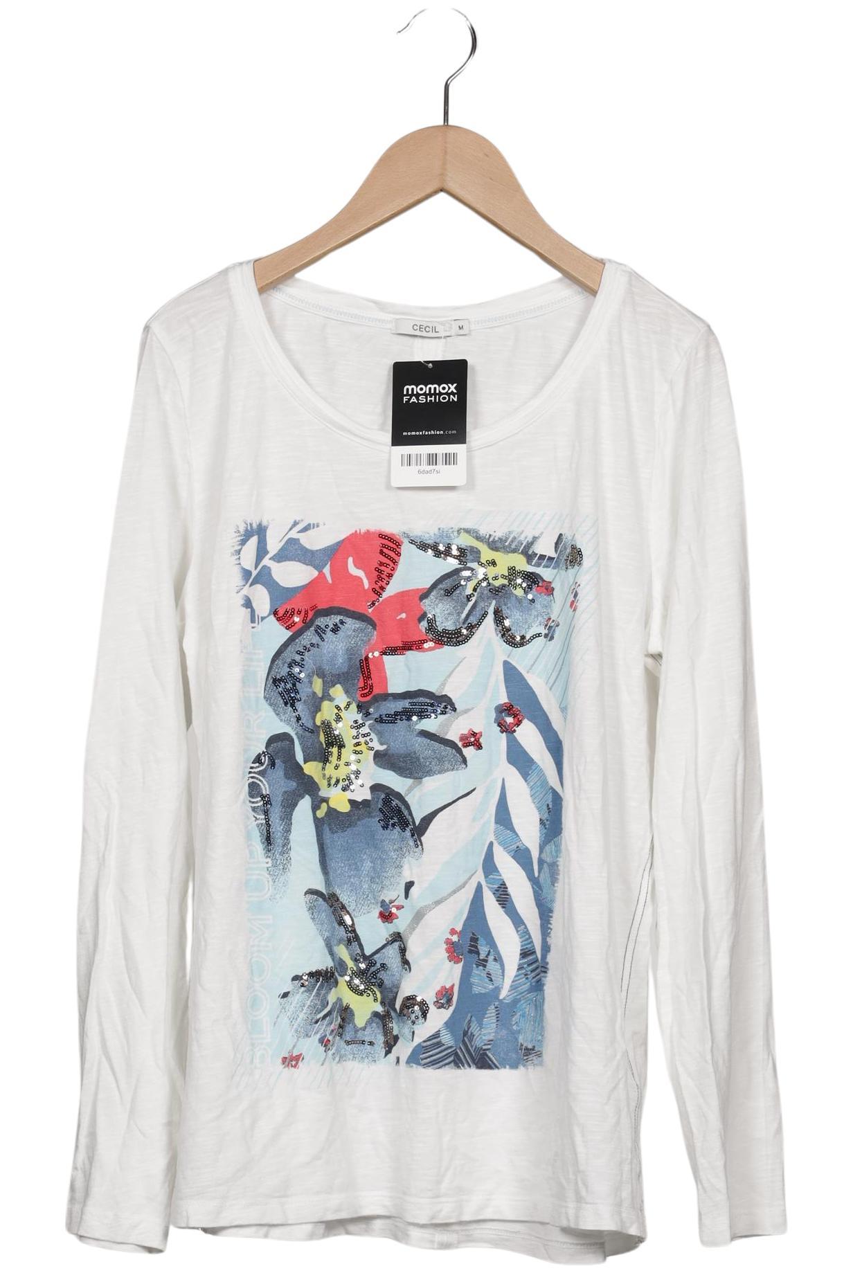 

Cecil Damen Langarmshirt, weiß, Gr. 38