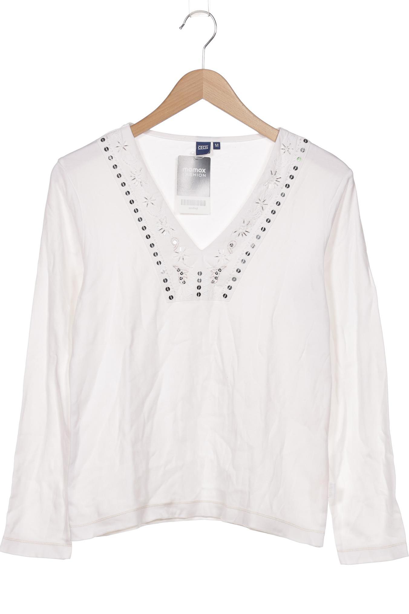 

Cecil Damen Langarmshirt, weiß, Gr. 38