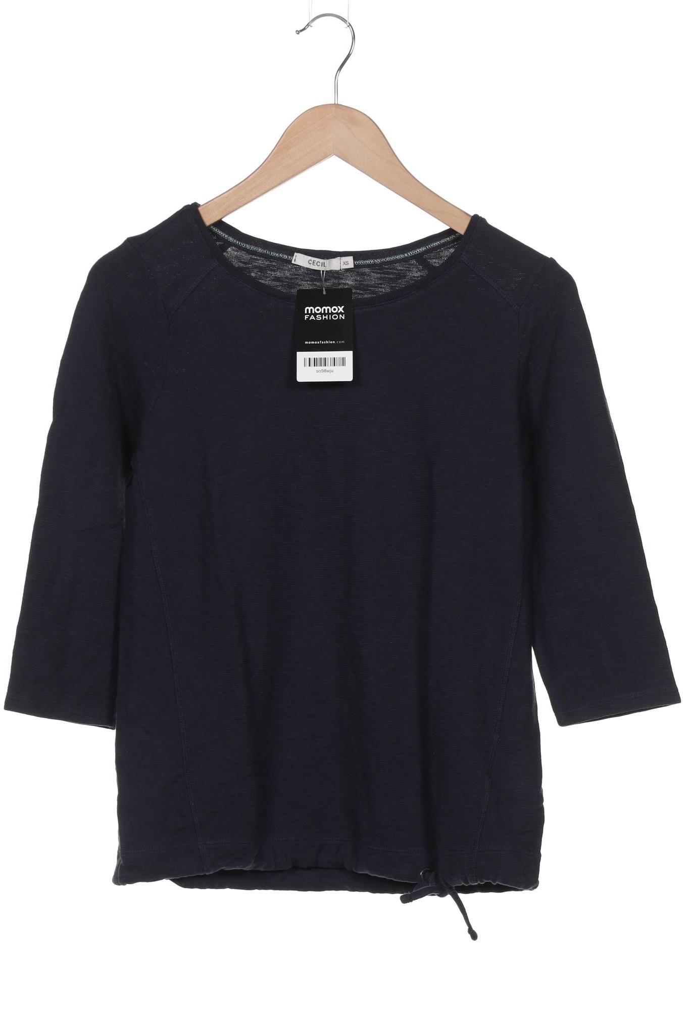 

Cecil Damen Langarmshirt, marineblau, Gr. 34