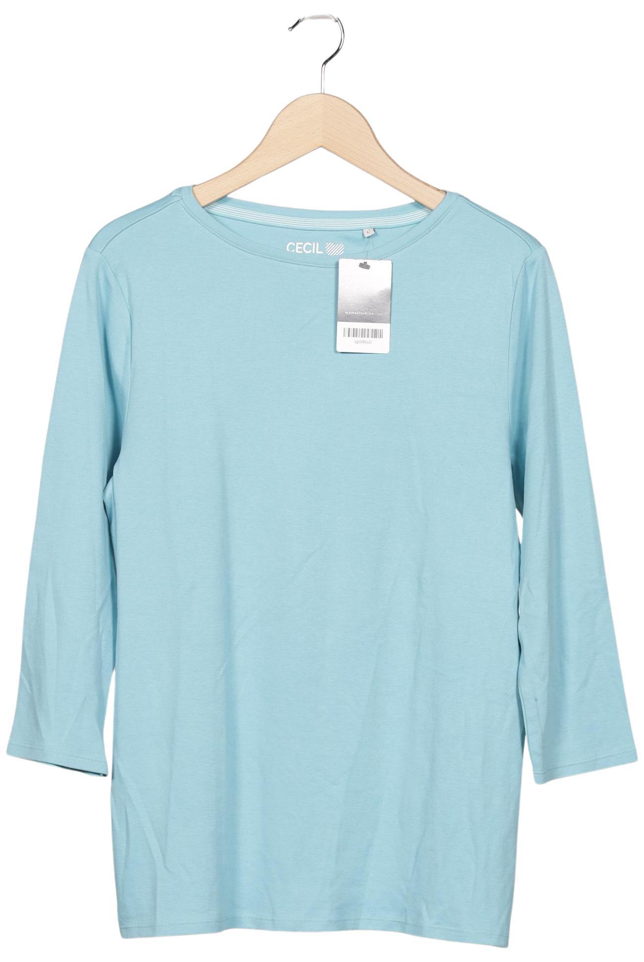 

Cecil Damen Langarmshirt, hellblau, Gr. 42