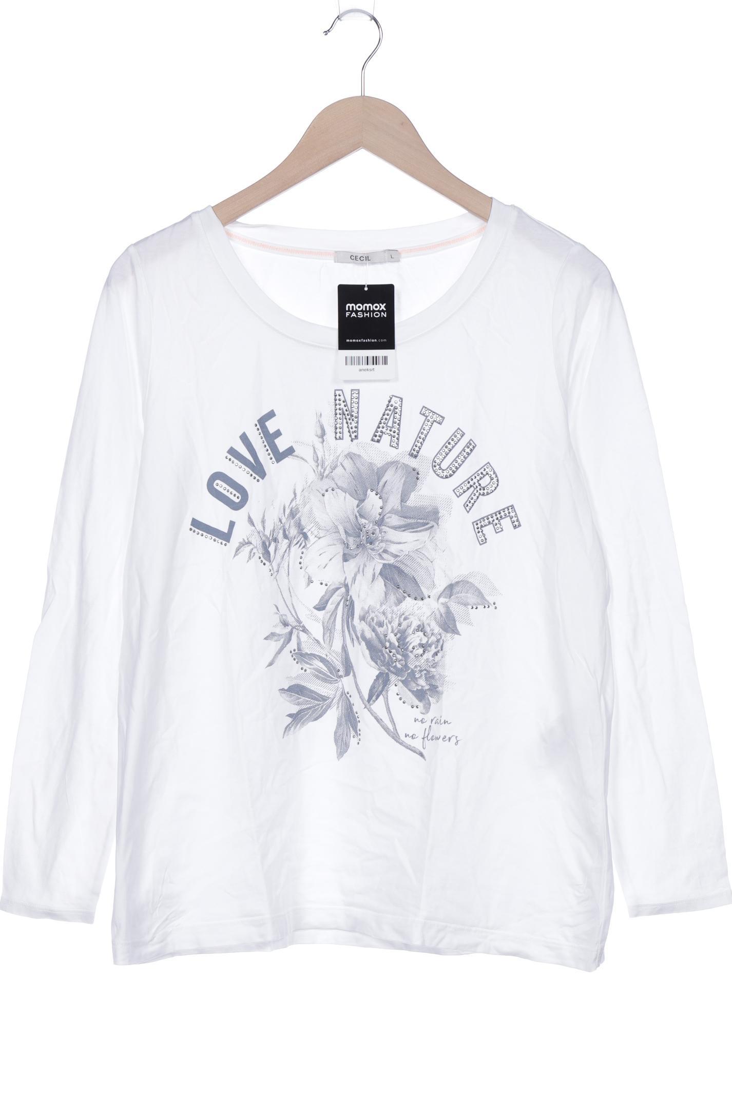 

Cecil Damen Langarmshirt, weiß, Gr. 42