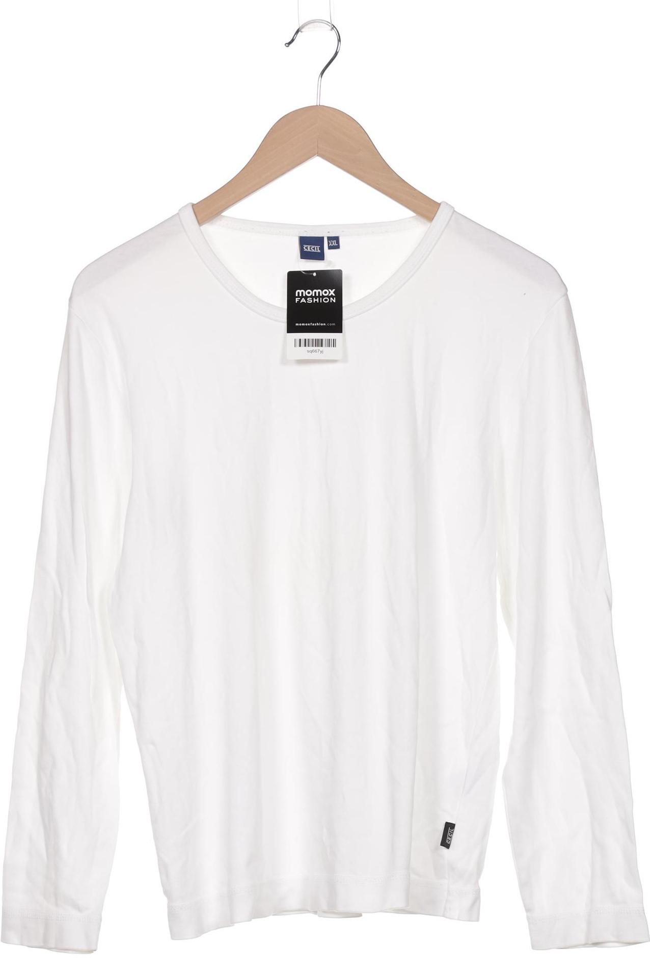 

Cecil Damen Langarmshirt, weiß, Gr. 46