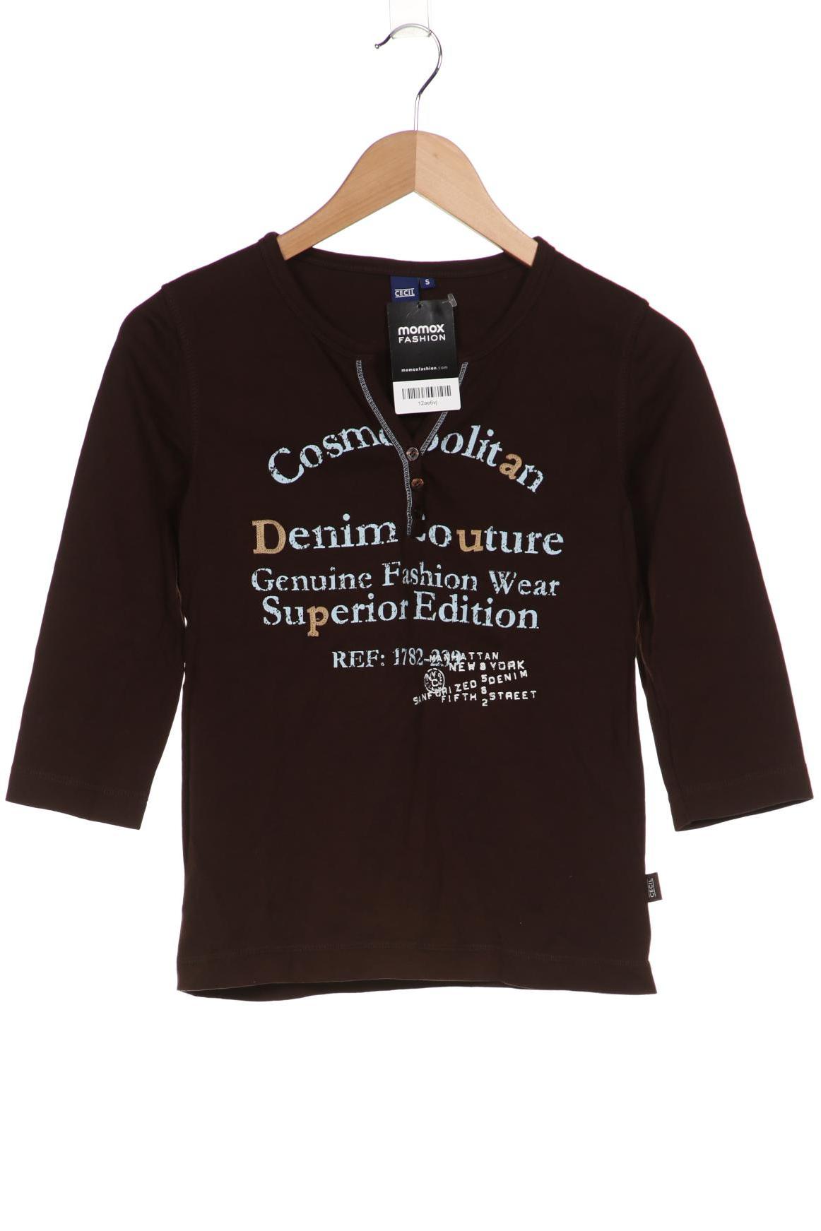 

Cecil Damen Langarmshirt, braun, Gr. 36