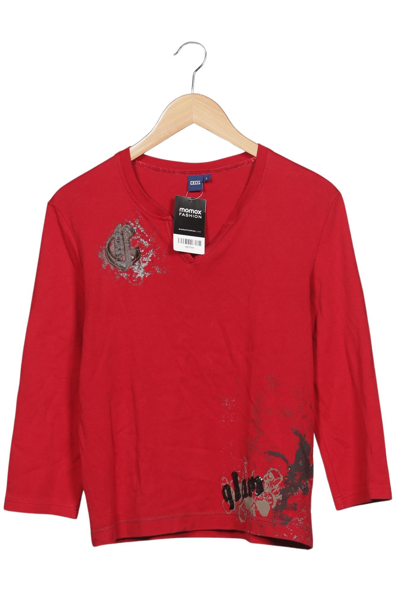 

Cecil Damen Langarmshirt, rot, Gr. 42