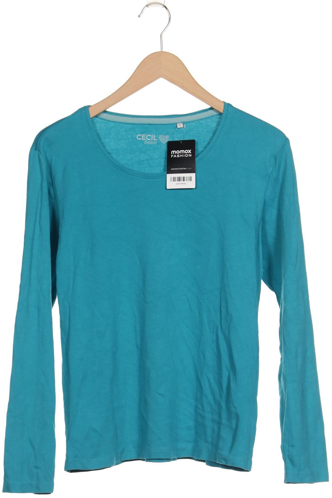 

Cecil Damen Langarmshirt, türkis, Gr. 42
