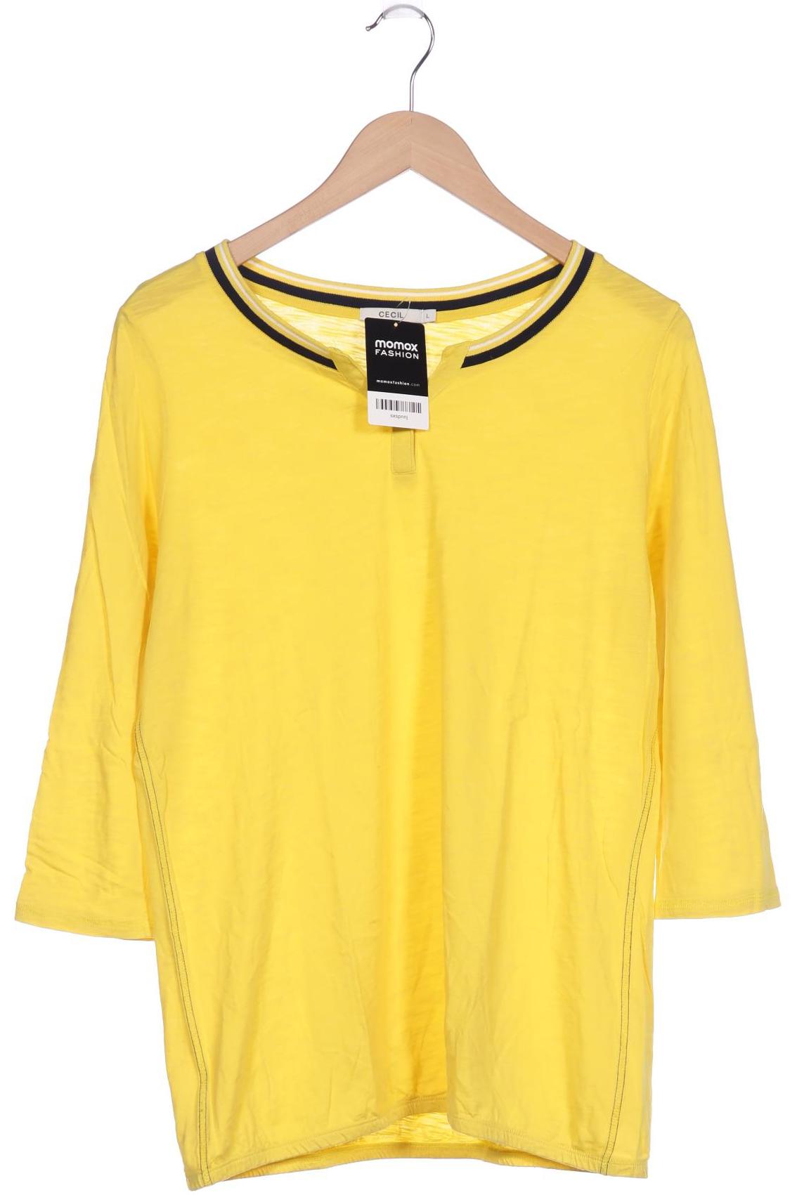 

Cecil Damen Langarmshirt, gelb, Gr. 42