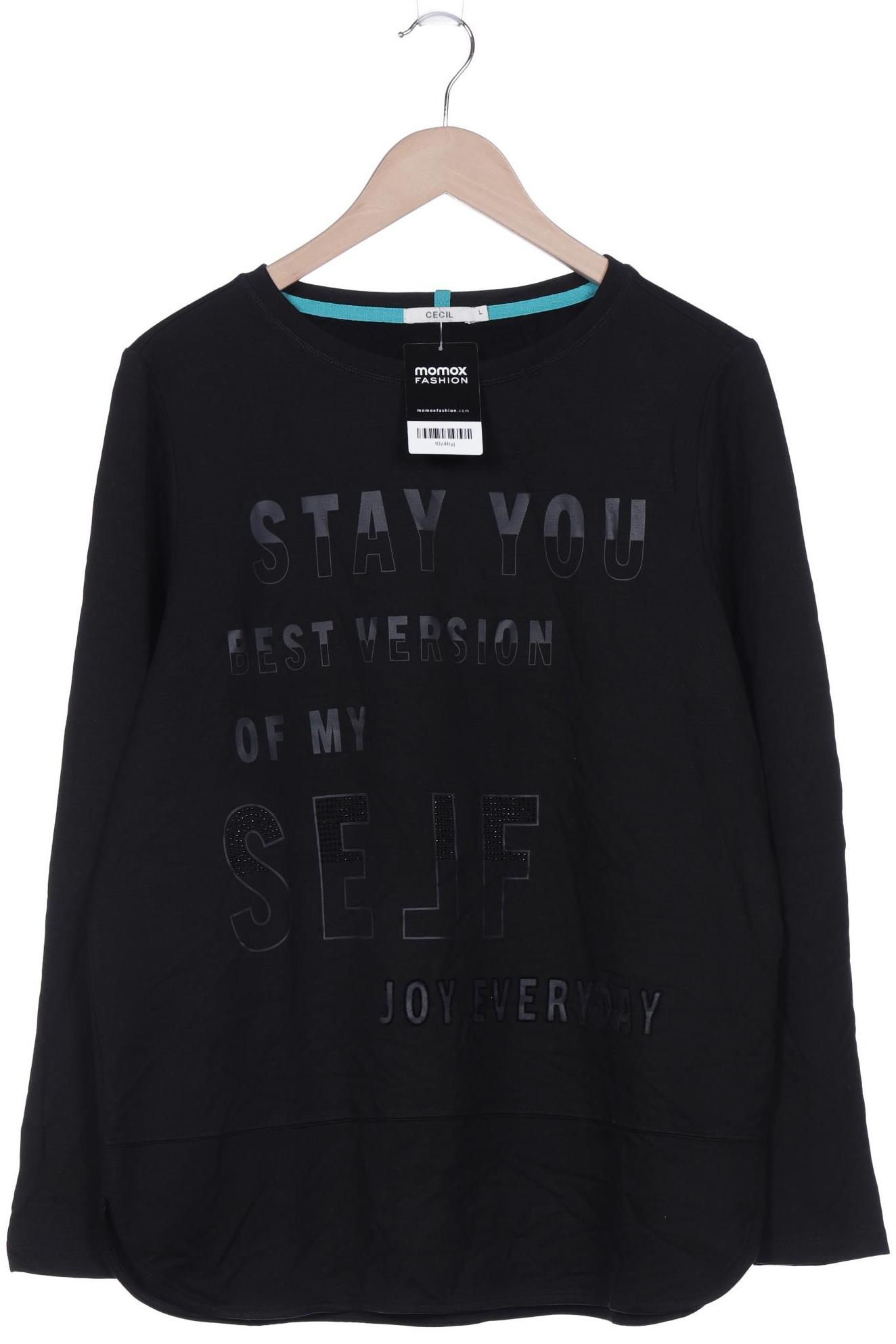 

Cecil Damen Langarmshirt, schwarz, Gr. 42