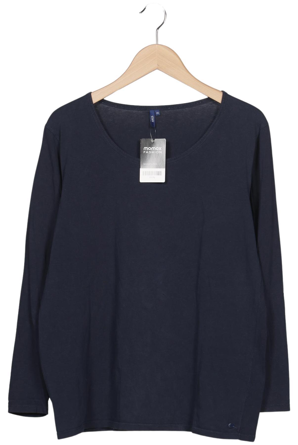 

Cecil Damen Langarmshirt, marineblau, Gr. 46