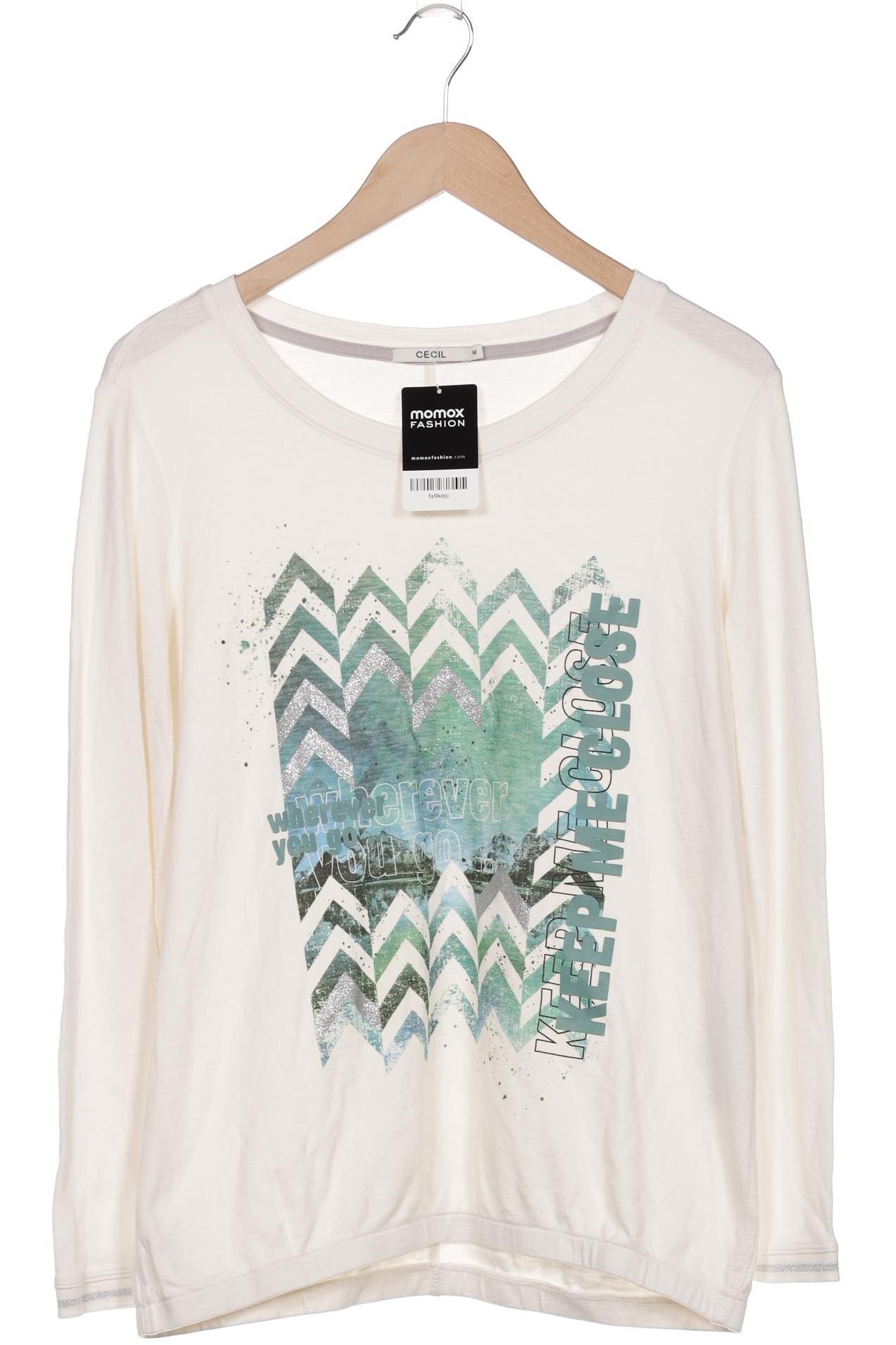 

Cecil Damen Langarmshirt, weiß, Gr. 38
