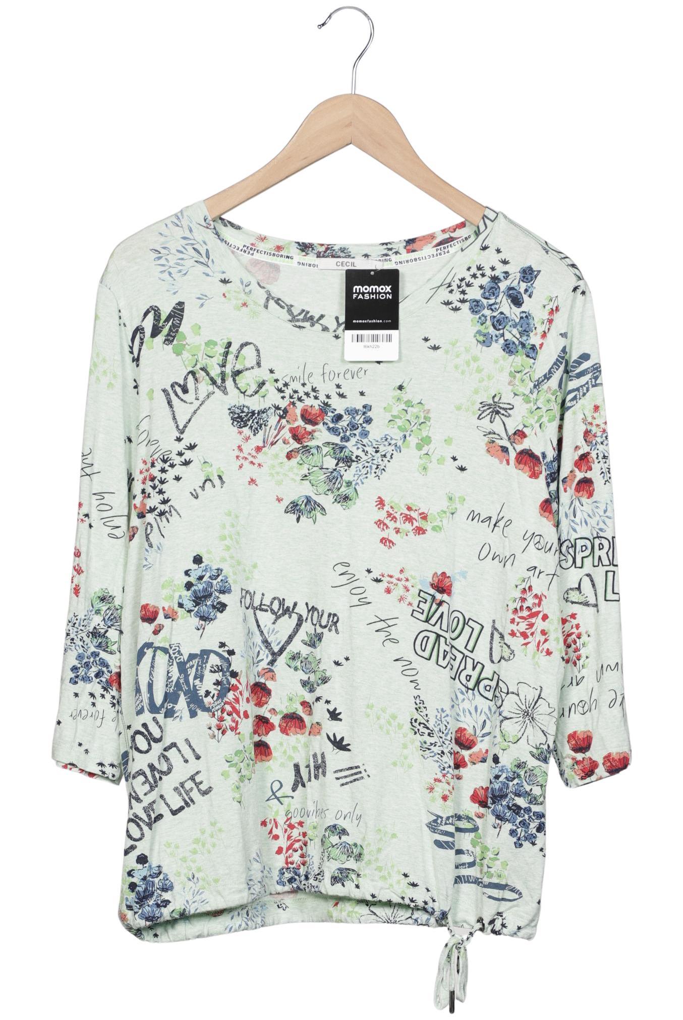 

Cecil Damen Langarmshirt, hellgrün, Gr. 42