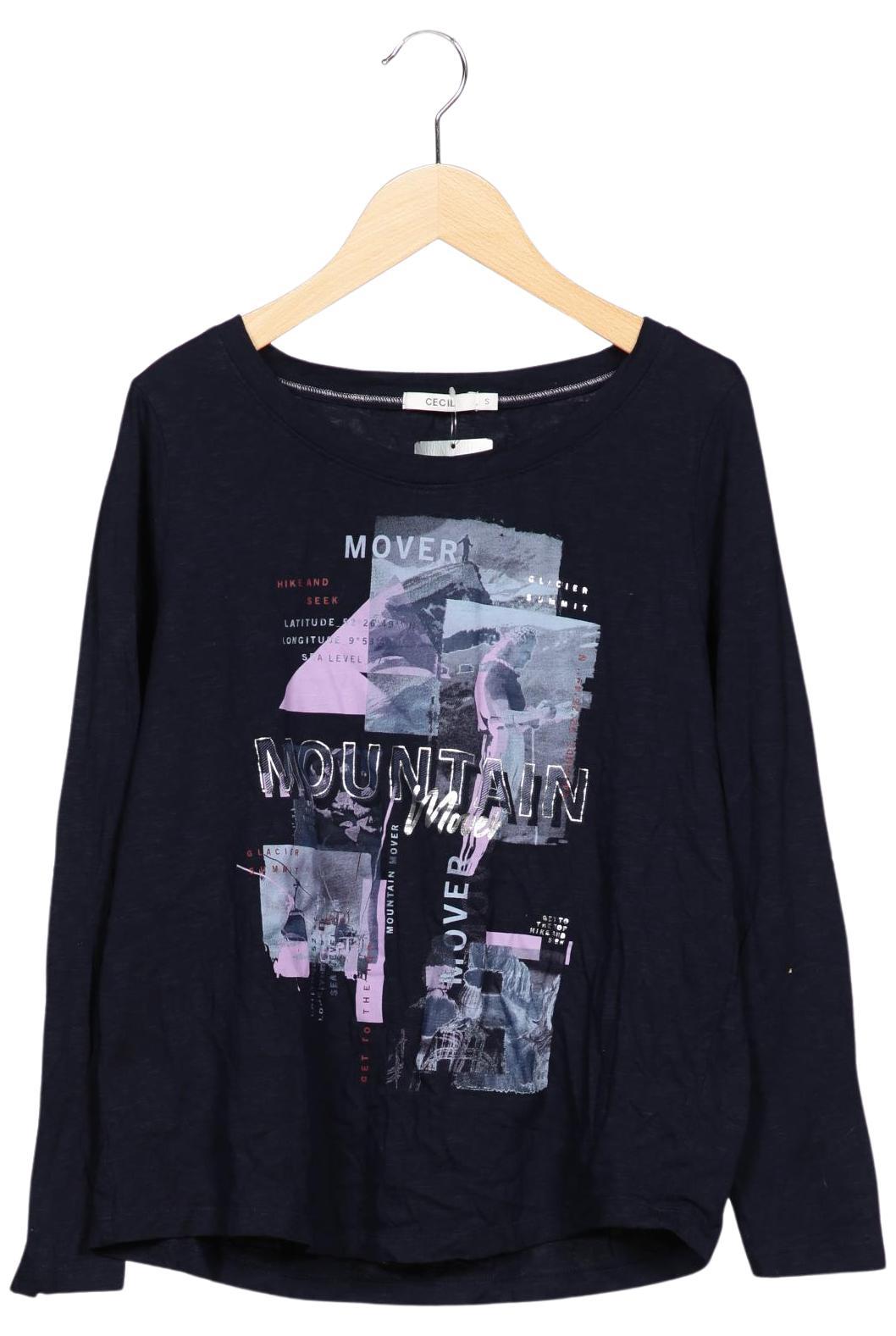 

Cecil Damen Langarmshirt, marineblau, Gr. 36