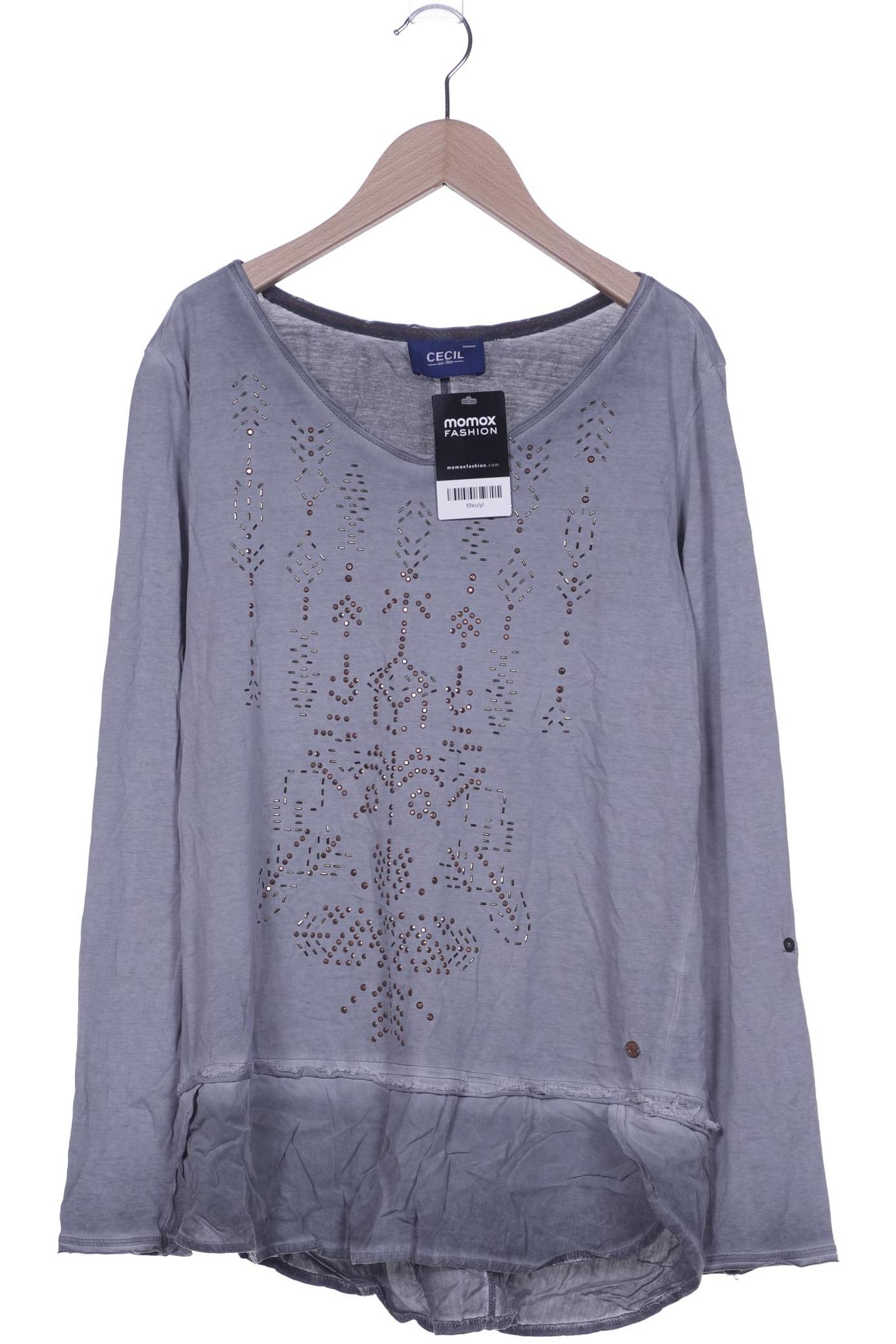 

Cecil Damen Langarmshirt, grau, Gr. 42