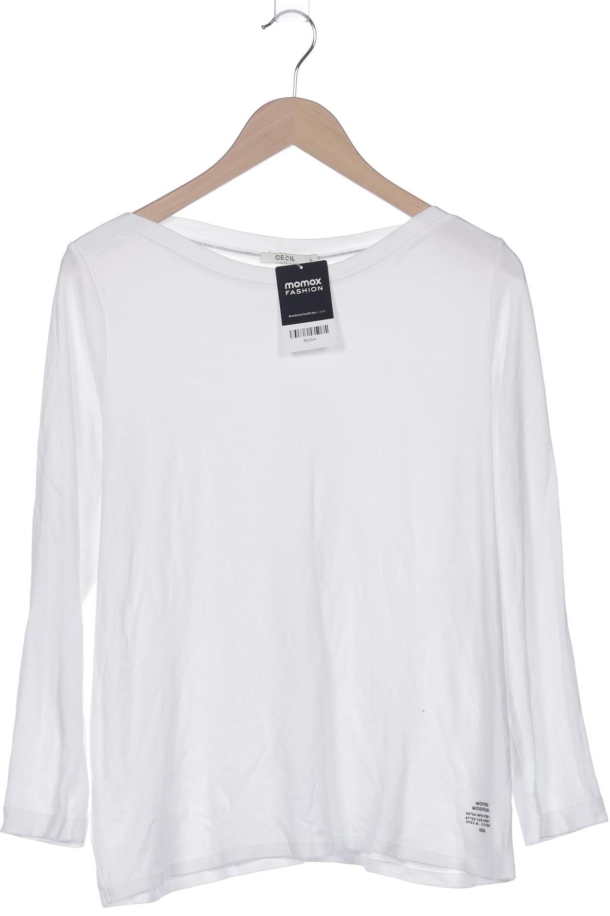 

Cecil Damen Langarmshirt, weiß, Gr. 42