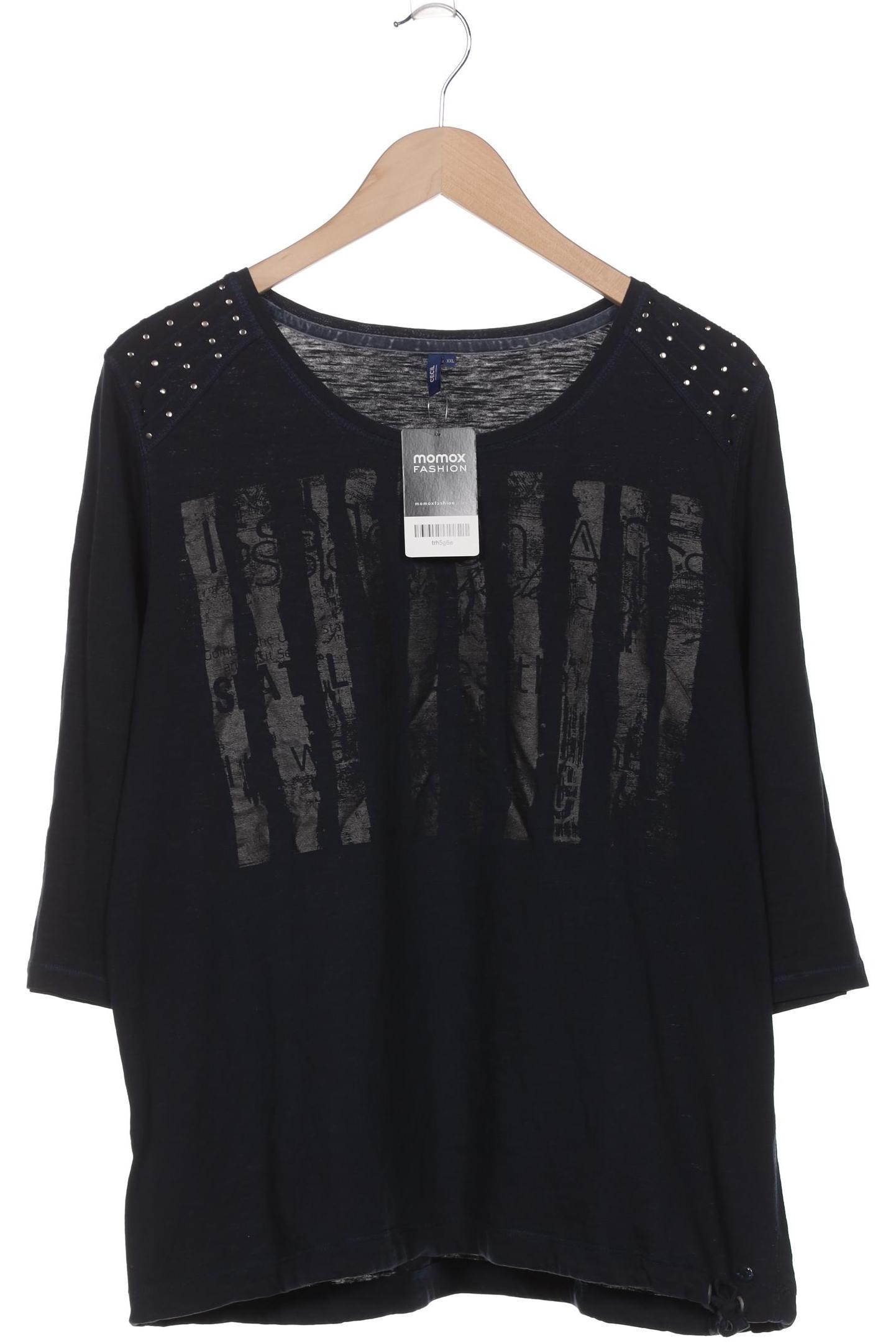 

Cecil Damen Langarmshirt, marineblau, Gr. 46