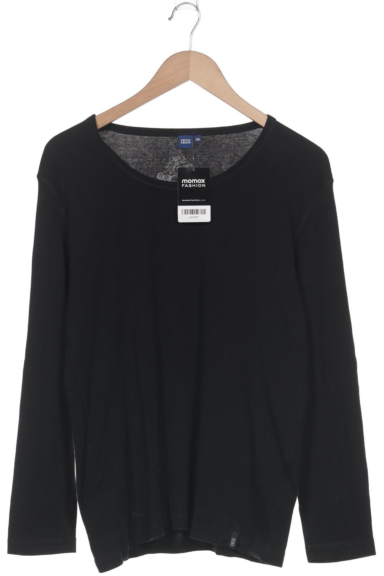

Cecil Damen Langarmshirt, schwarz, Gr. 46