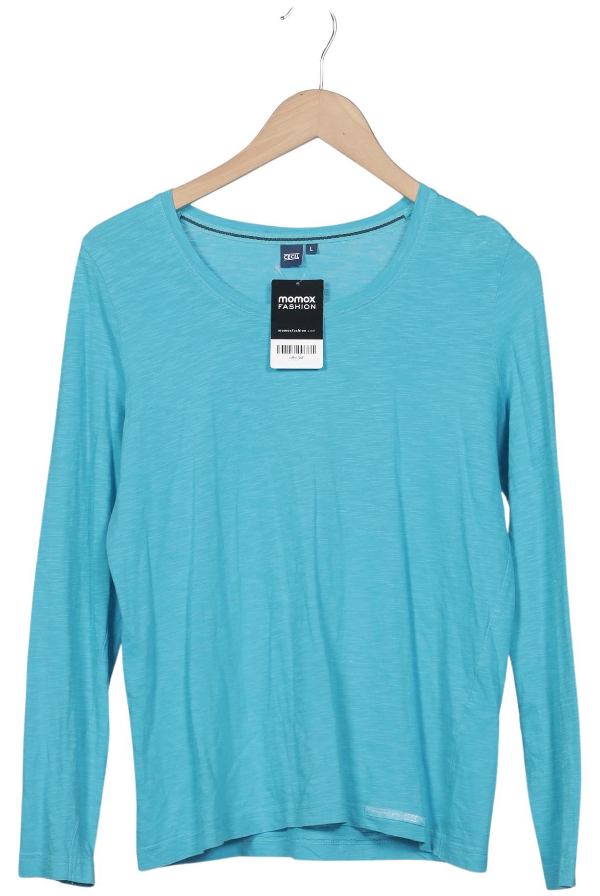 

Cecil Damen Langarmshirt, hellblau, Gr. 42