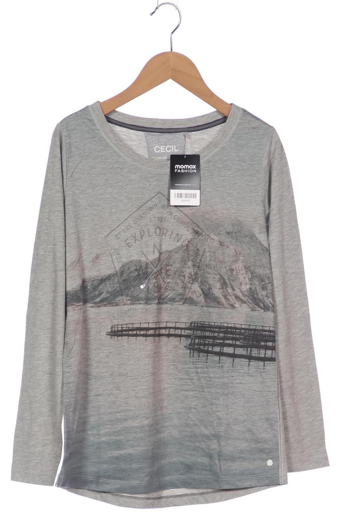 

Cecil Damen Langarmshirt, grau, Gr. 36