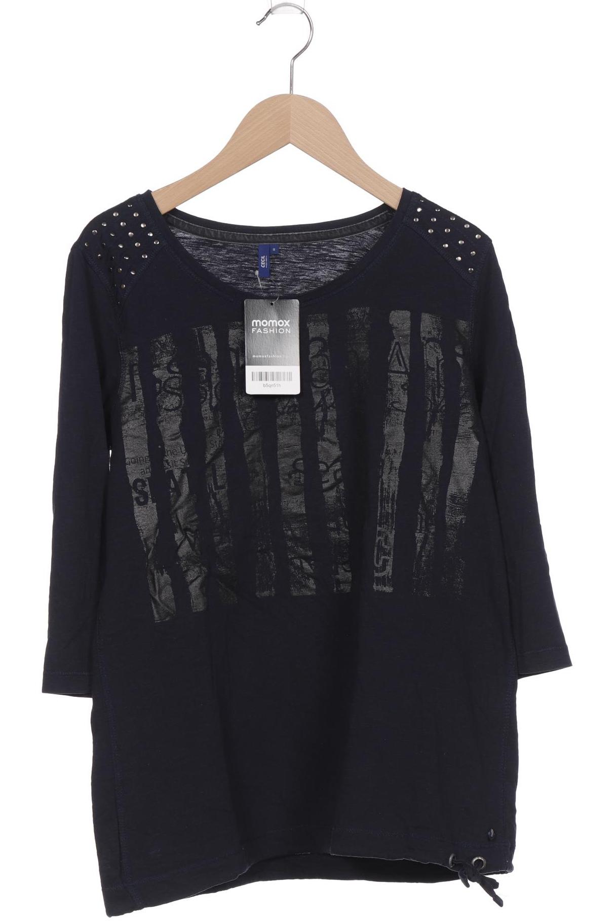 

Cecil Damen Langarmshirt, marineblau, Gr. 36