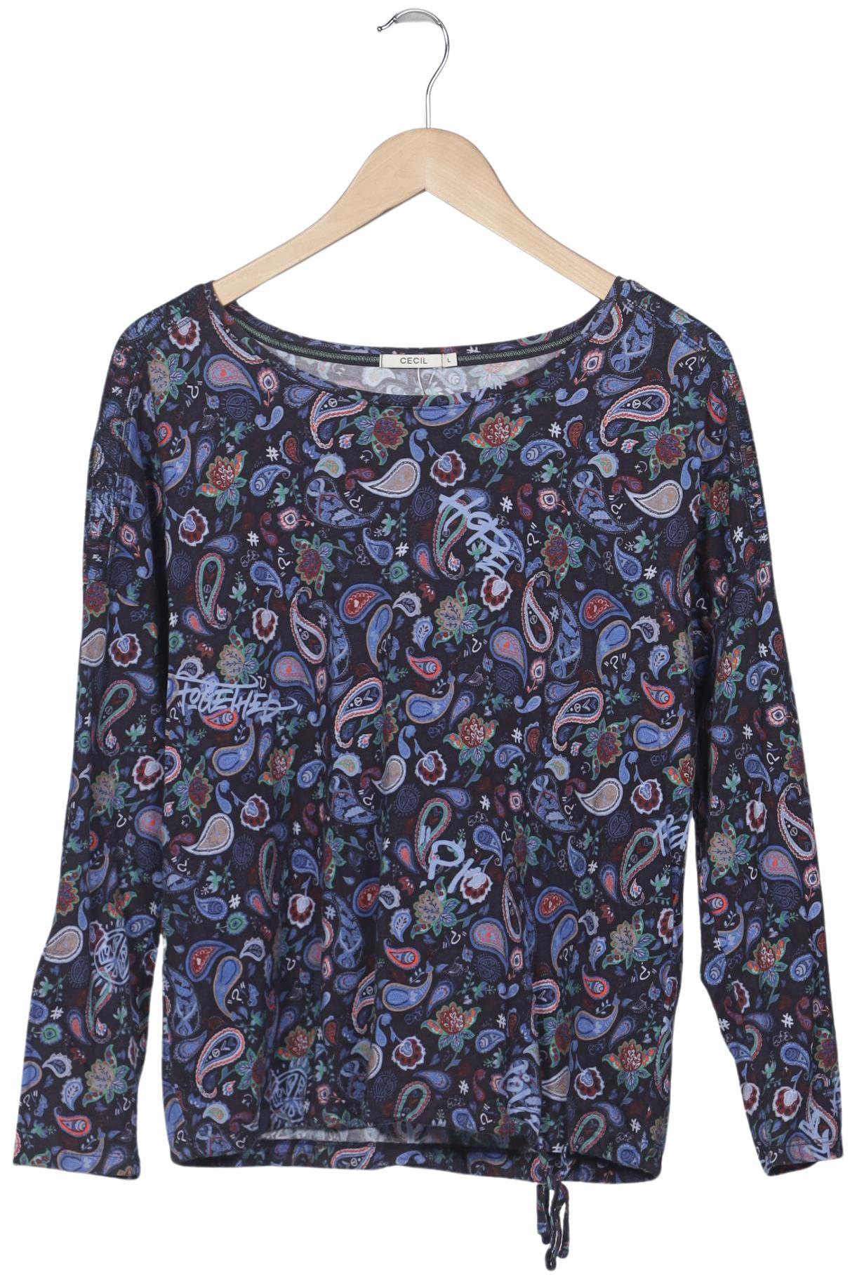 

Cecil Damen Langarmshirt, marineblau, Gr. 42