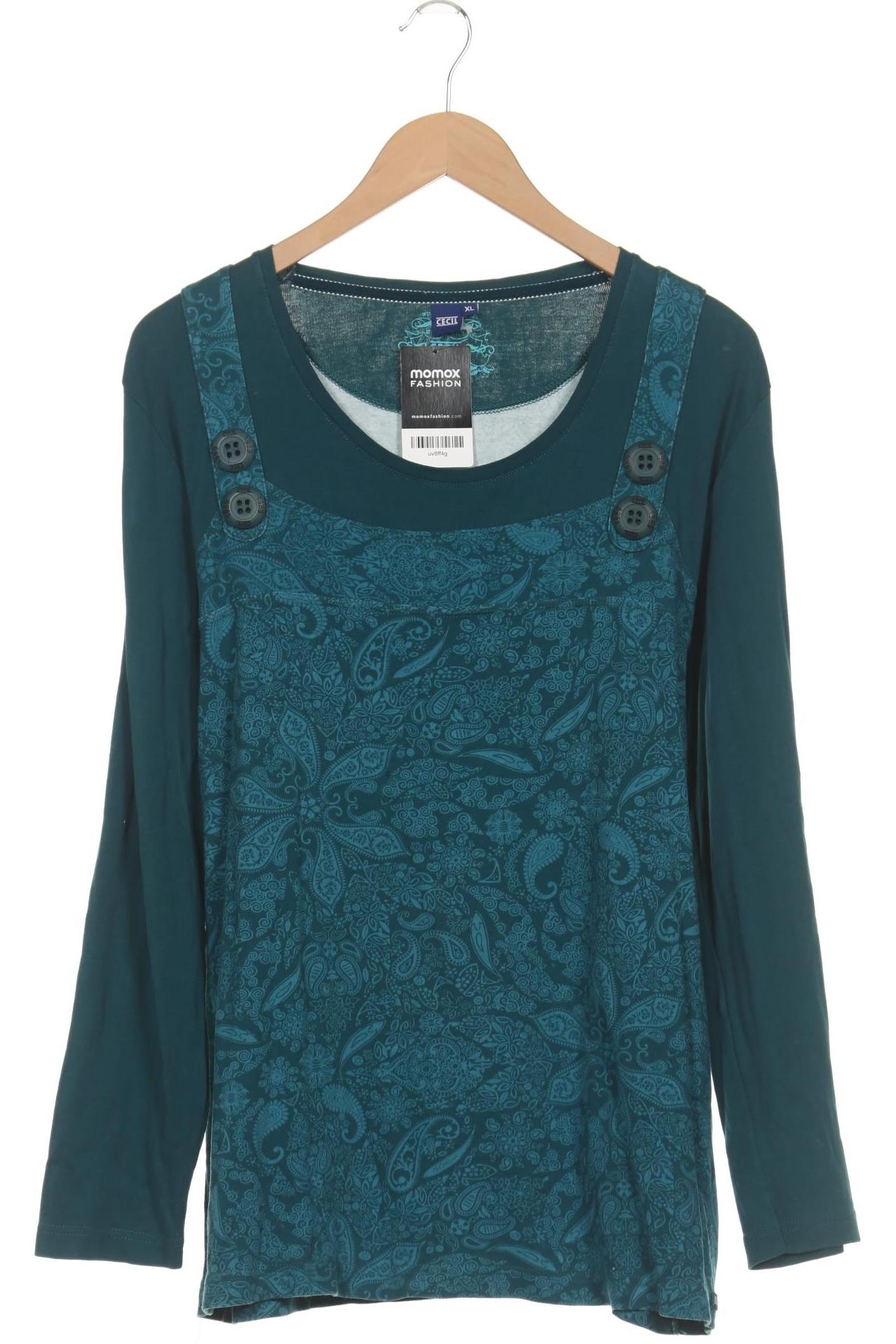 

Cecil Damen Langarmshirt, türkis, Gr. 44