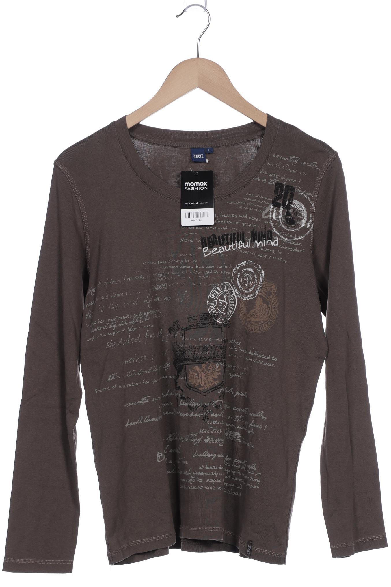 

Cecil Damen Langarmshirt, braun, Gr. 42