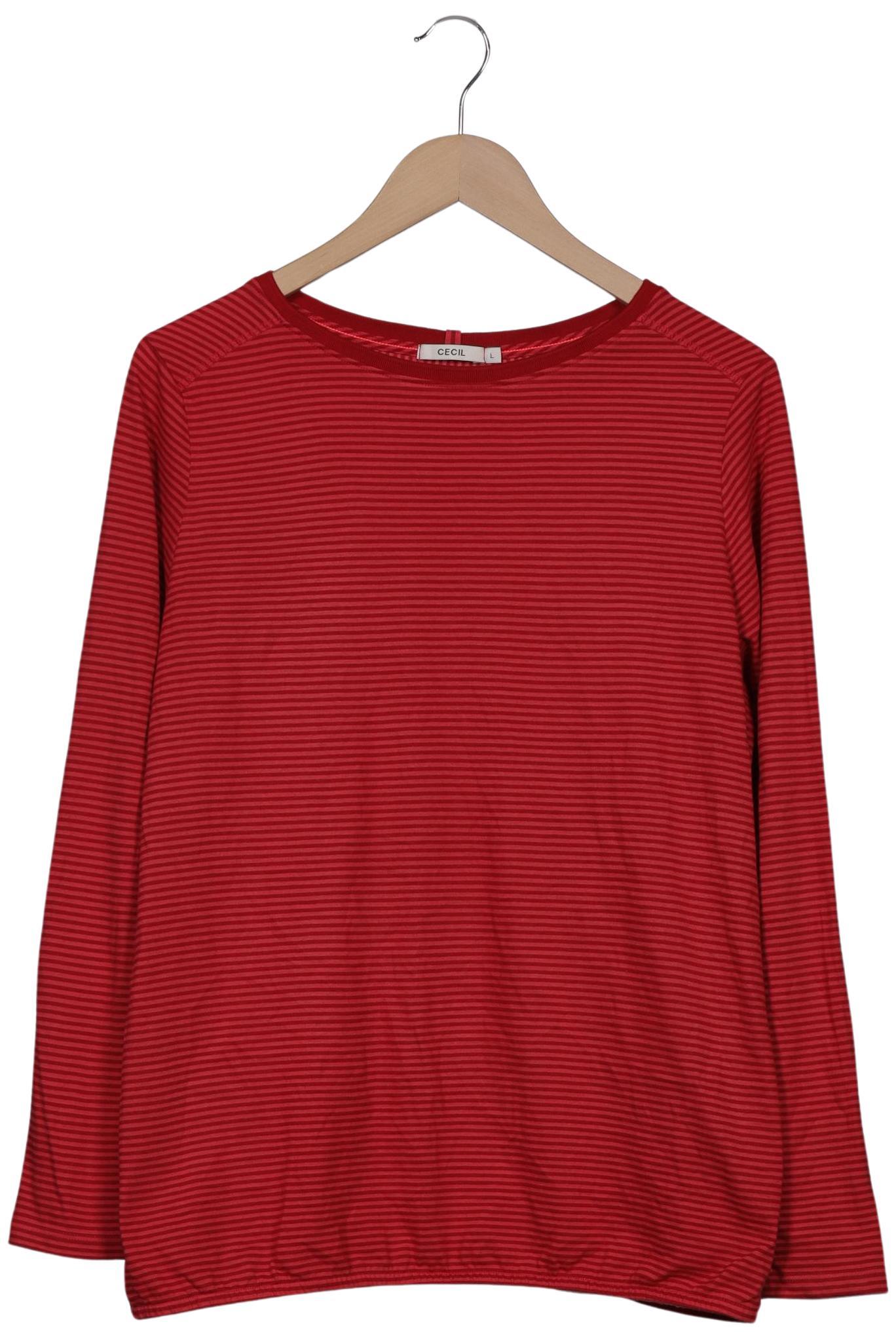 

Cecil Damen Langarmshirt, rot, Gr. 42
