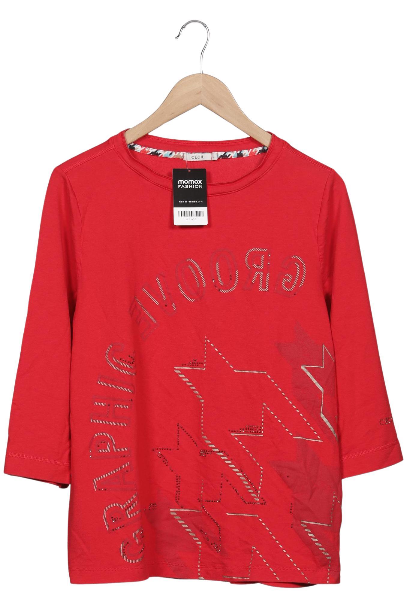 

Cecil Damen Langarmshirt, rot, Gr. 42