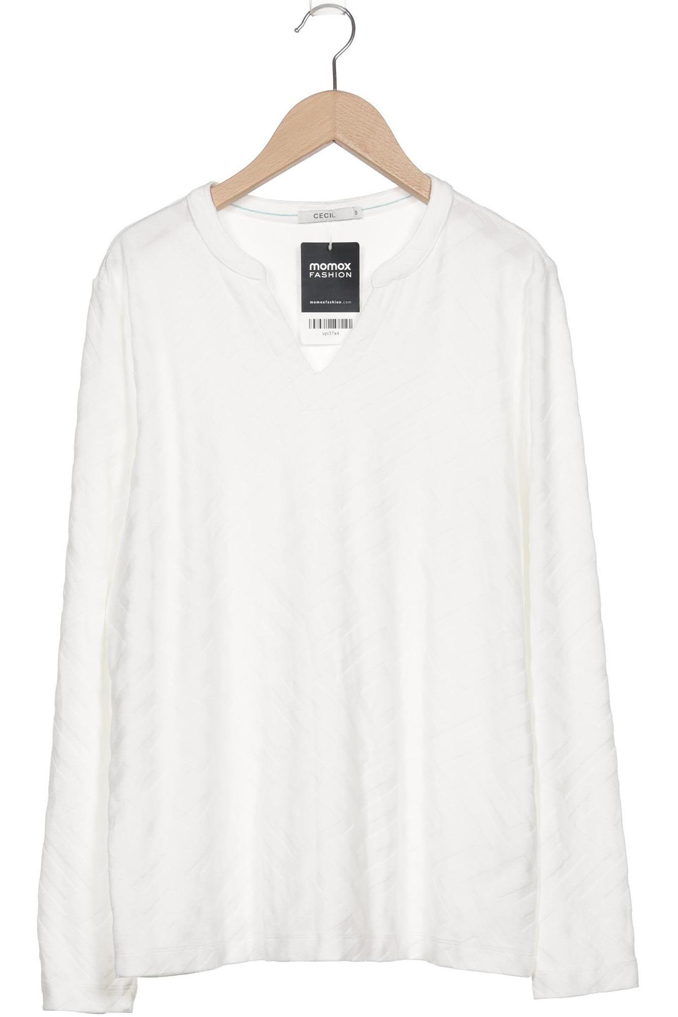 

Cecil Damen Langarmshirt, weiß, Gr. 36