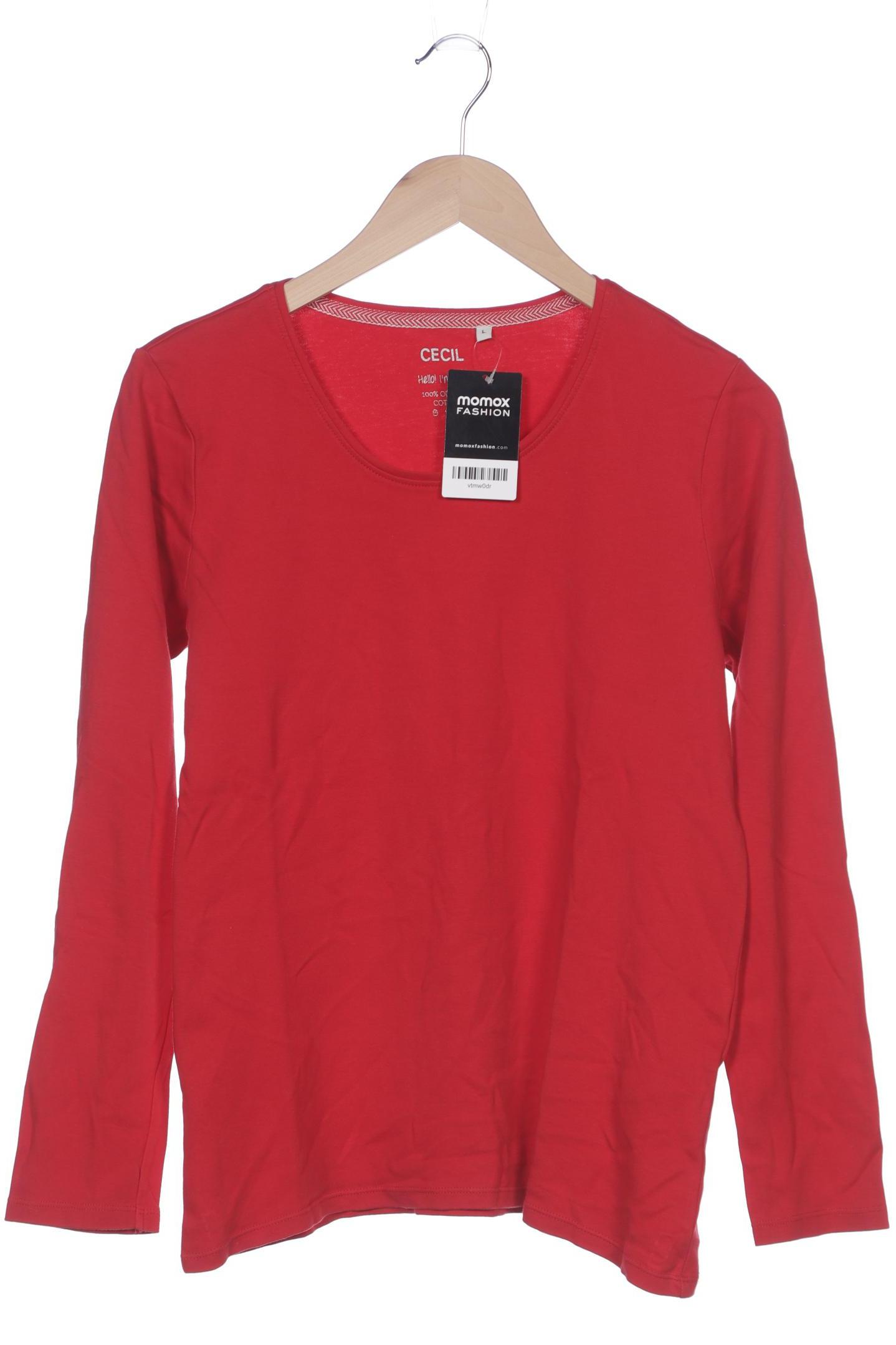 

Cecil Damen Langarmshirt, rot, Gr. 42