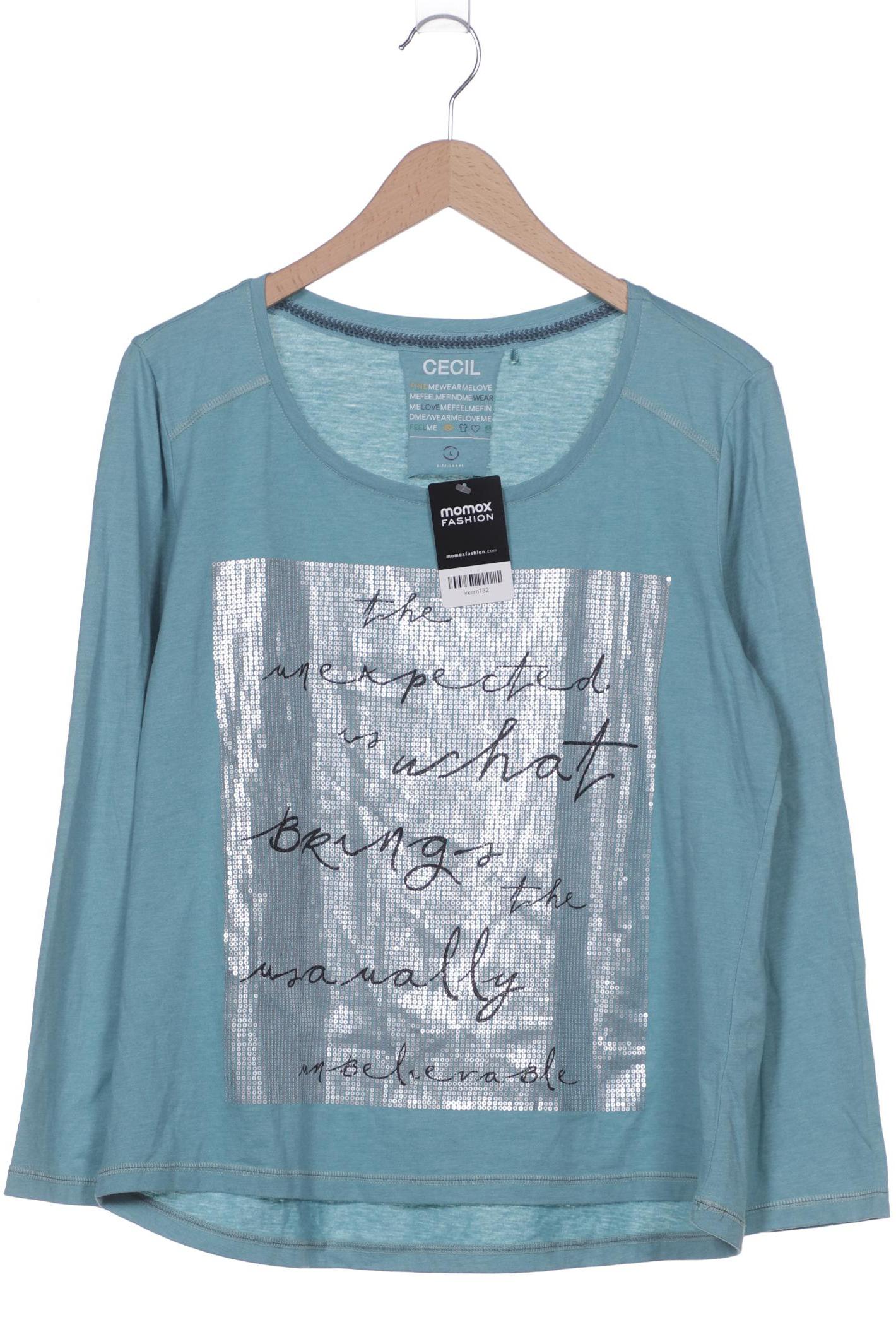 

Cecil Damen Langarmshirt, türkis, Gr. 42