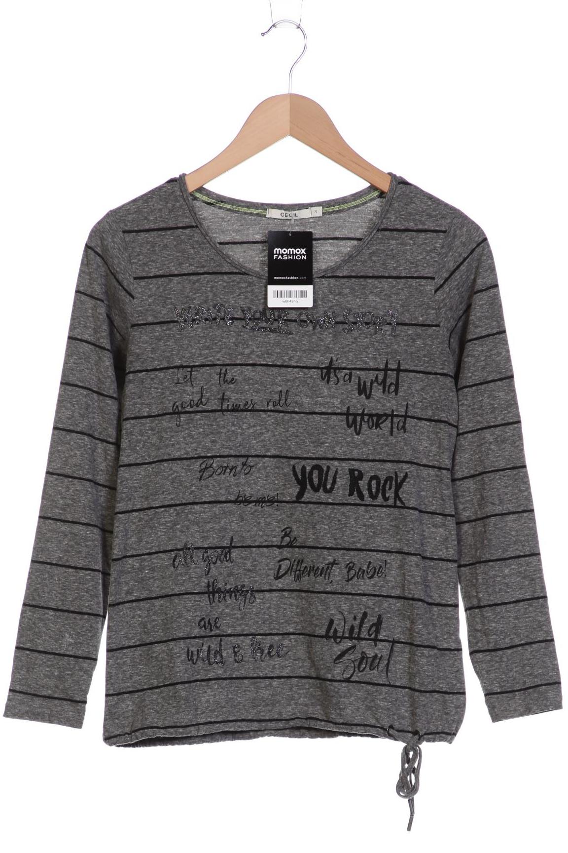 

Cecil Damen Langarmshirt, grau, Gr. 36