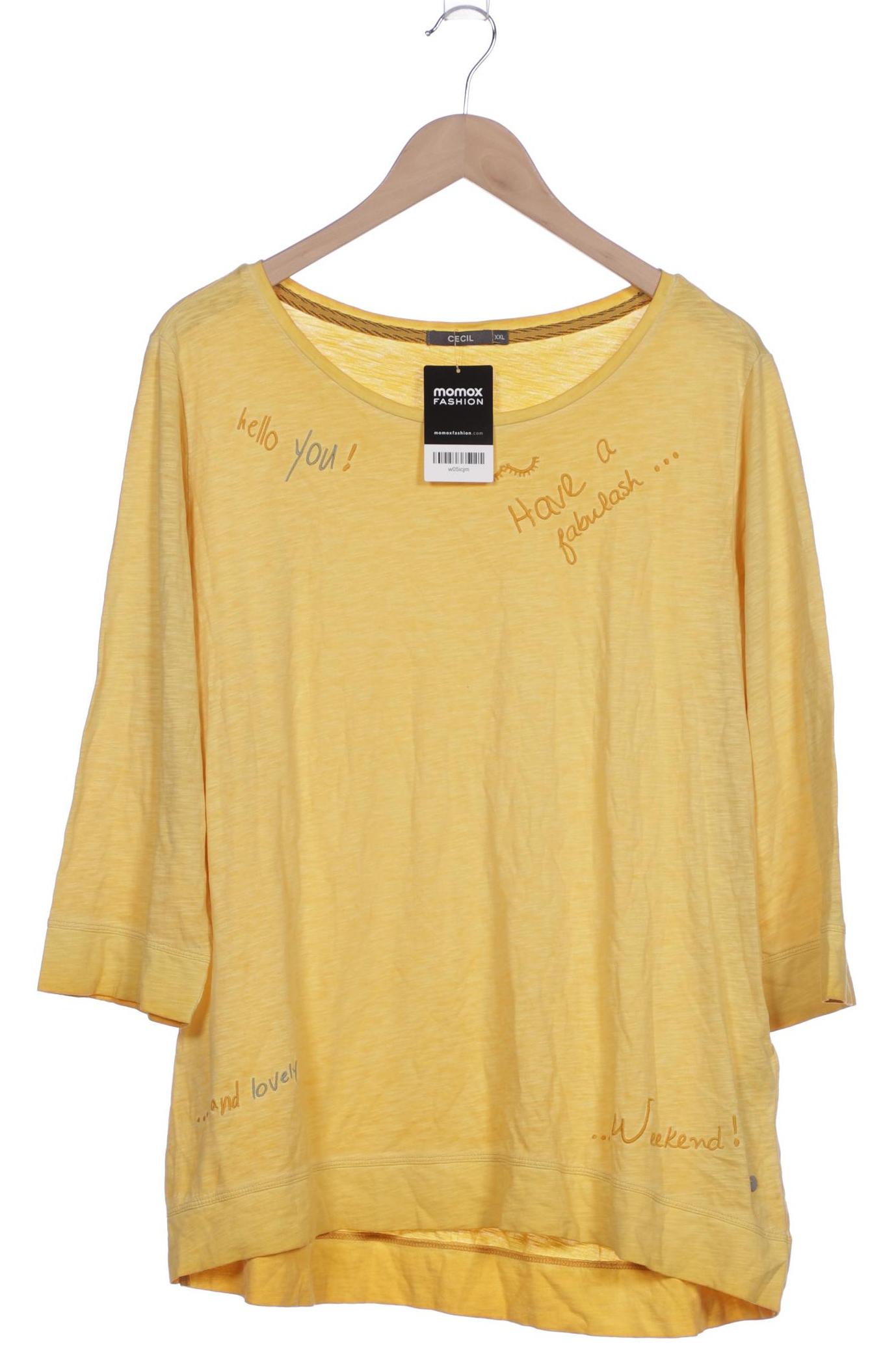 

Cecil Damen Langarmshirt, gelb, Gr. 46