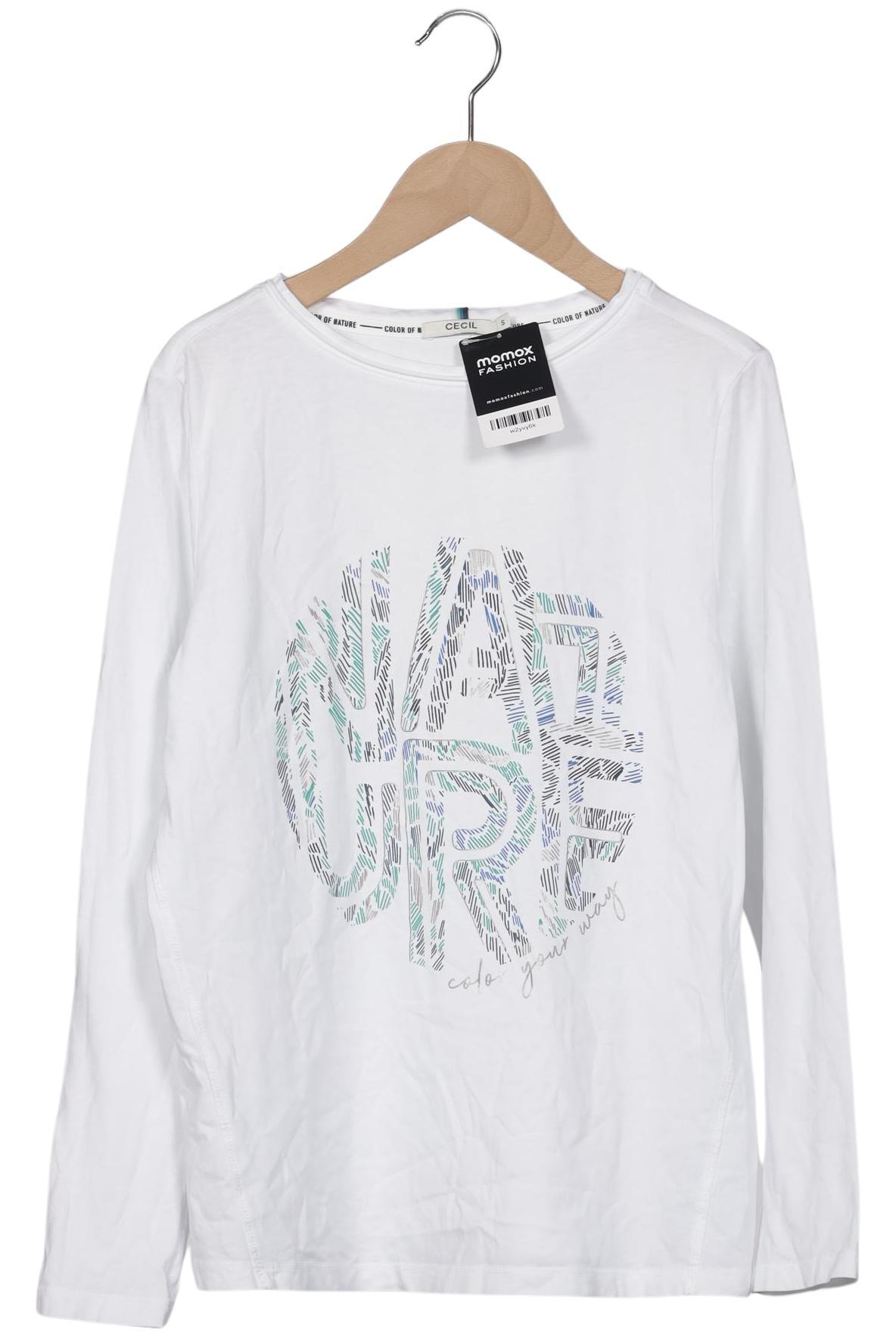 

Cecil Damen Langarmshirt, weiß, Gr. 36