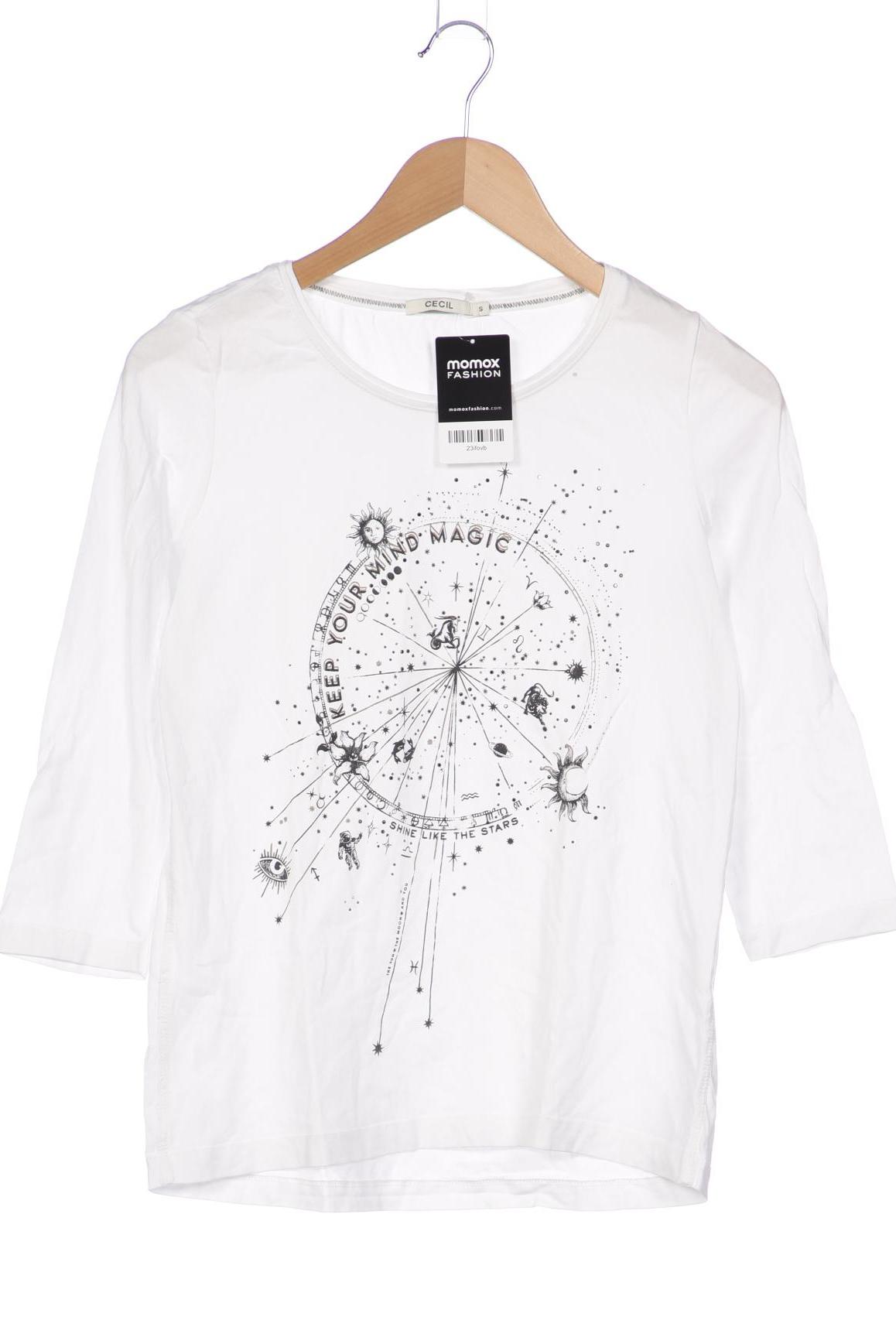 

Cecil Damen Langarmshirt, weiß, Gr. 36
