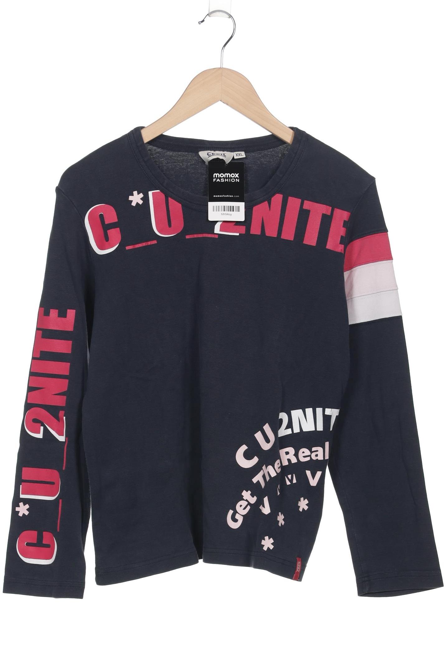 

Cecil Damen Langarmshirt, marineblau, Gr. 46