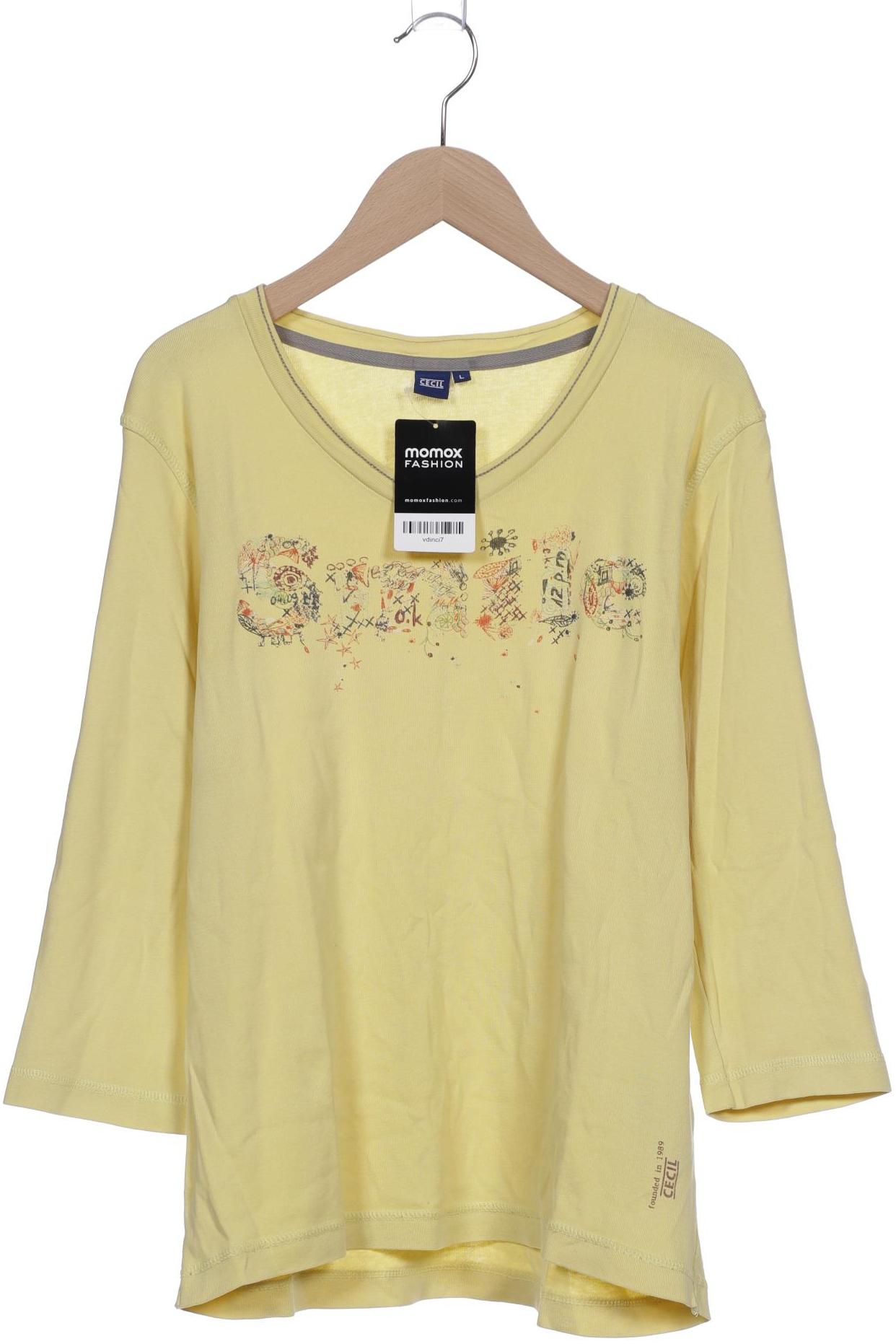 

Cecil Damen Langarmshirt, gelb, Gr. 42