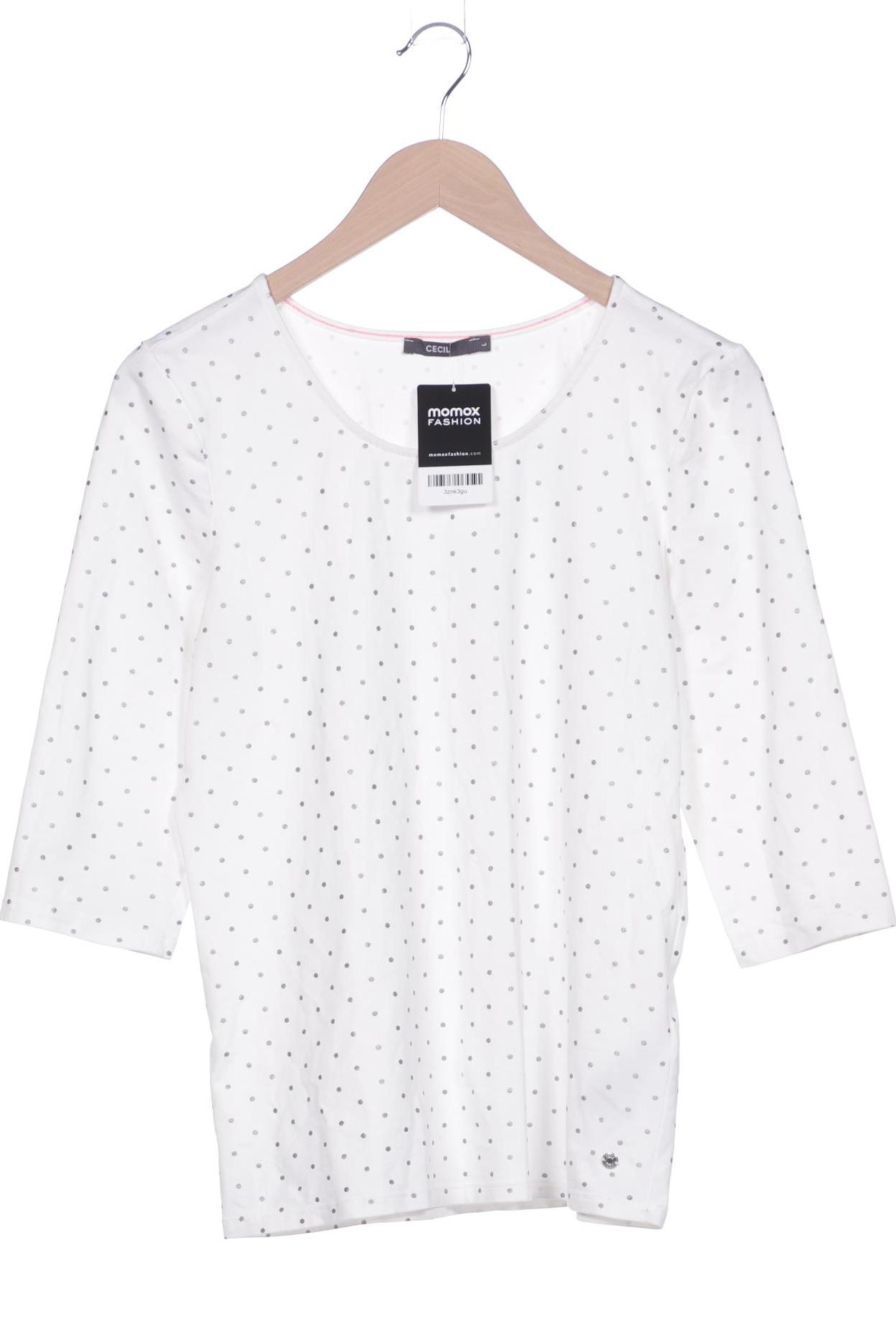 

Cecil Damen Langarmshirt, weiß, Gr. 42