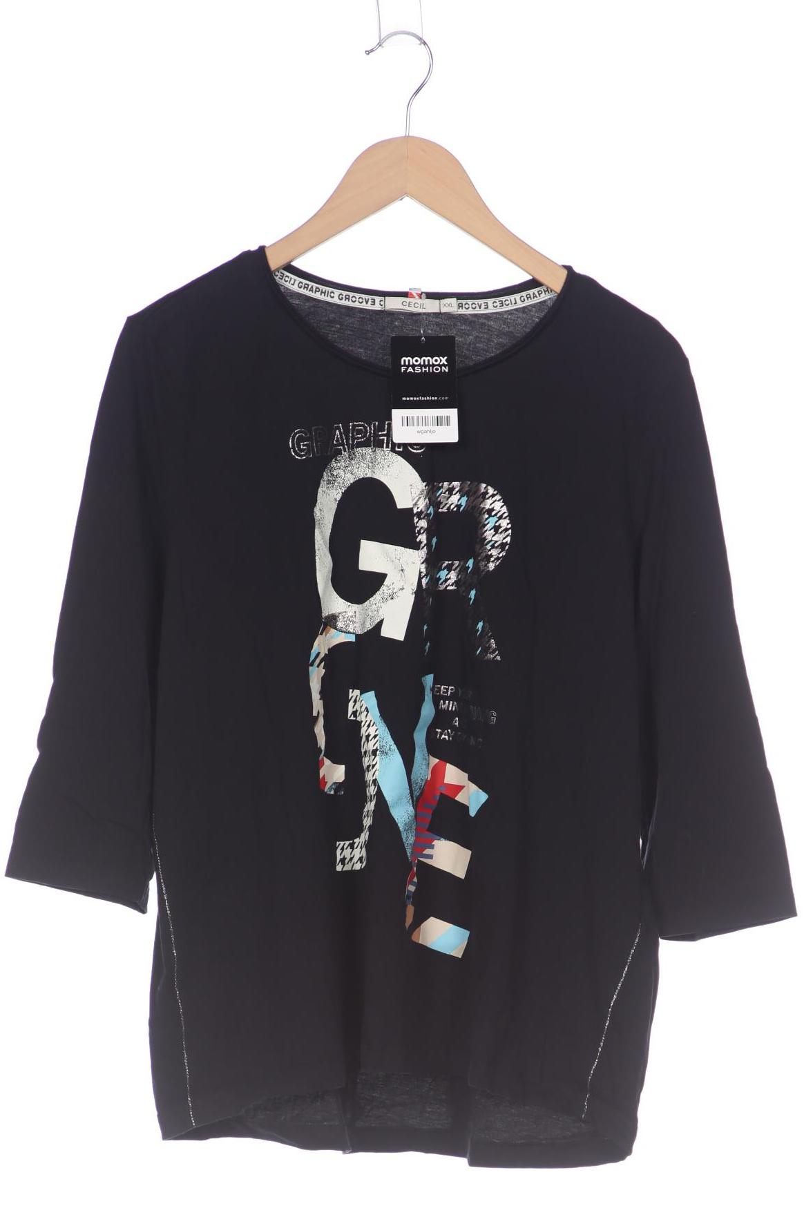 

Cecil Damen Langarmshirt, schwarz, Gr. 46