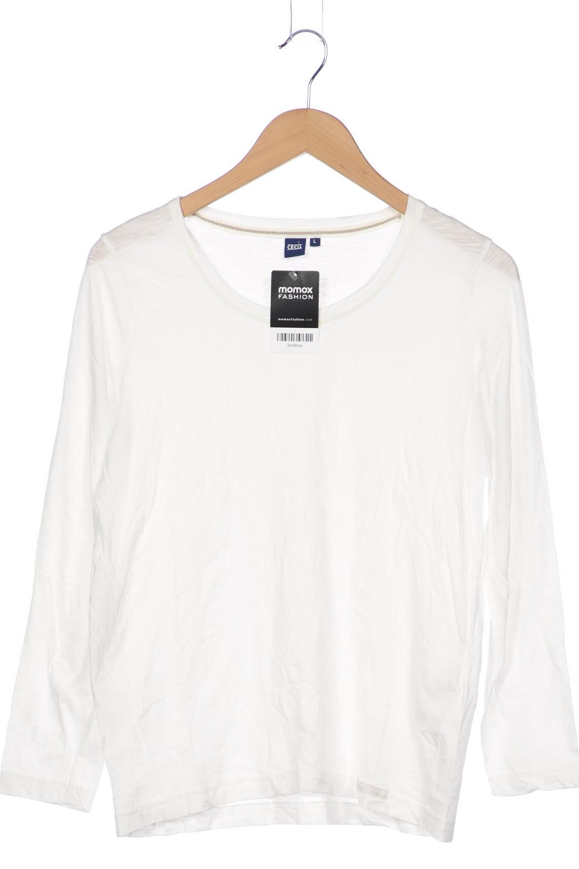 

Cecil Damen Langarmshirt, weiß, Gr. 42