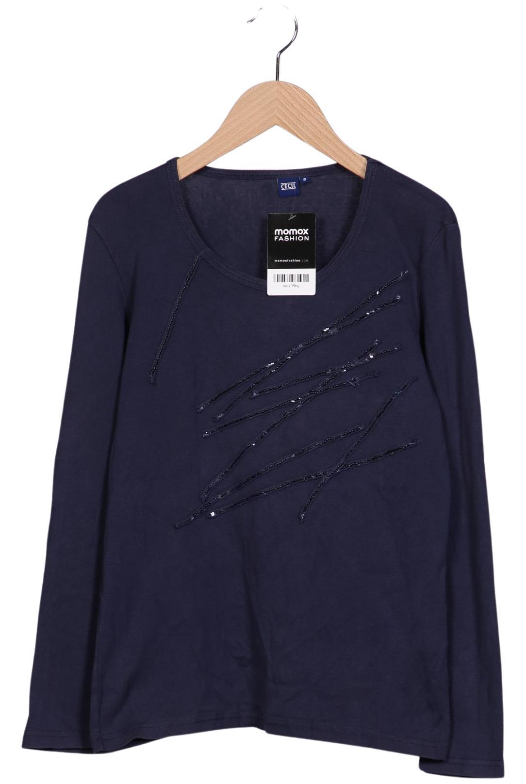 

Cecil Damen Langarmshirt, marineblau, Gr. 36