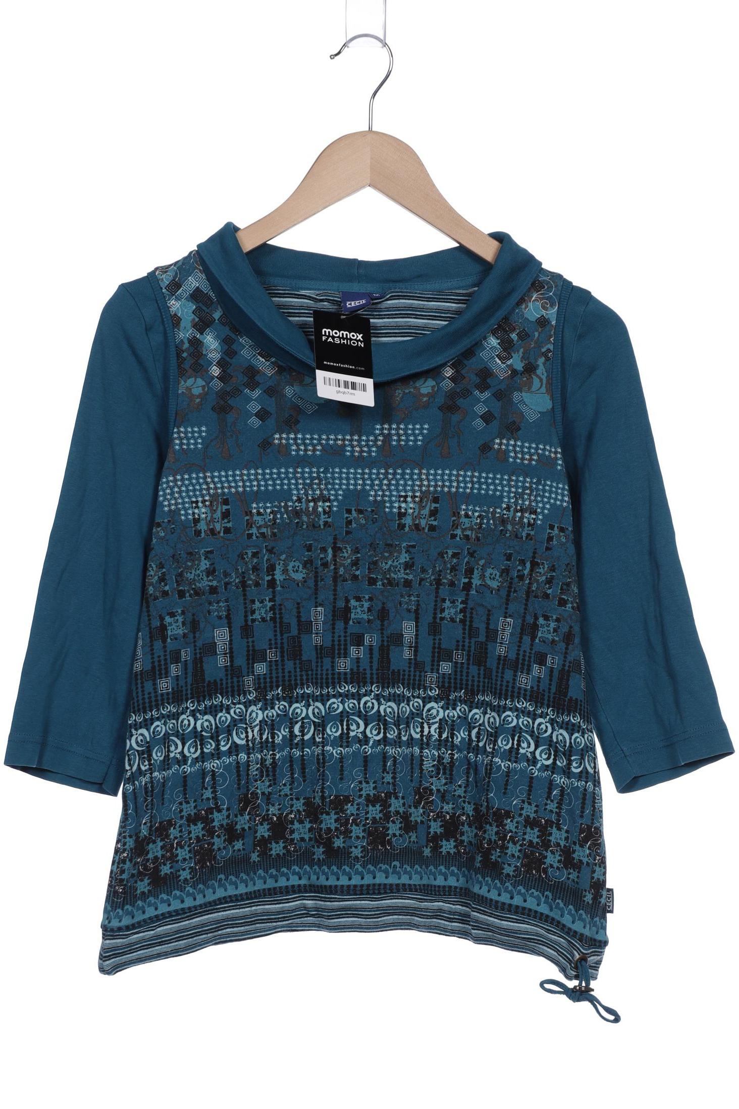 

Cecil Damen Langarmshirt, türkis, Gr. 38